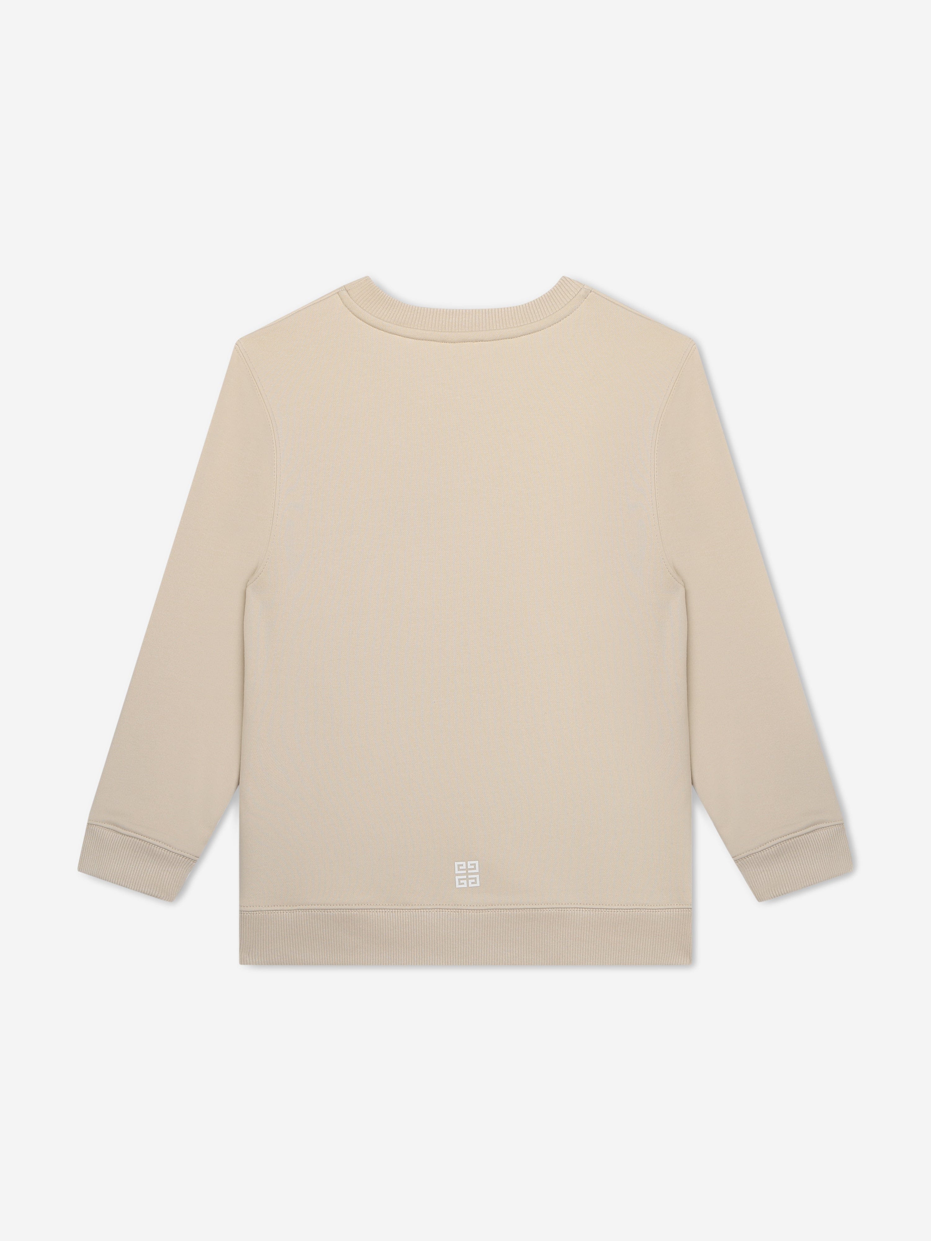 Givenchy Boys Logo Print Sweatshirt in Beige