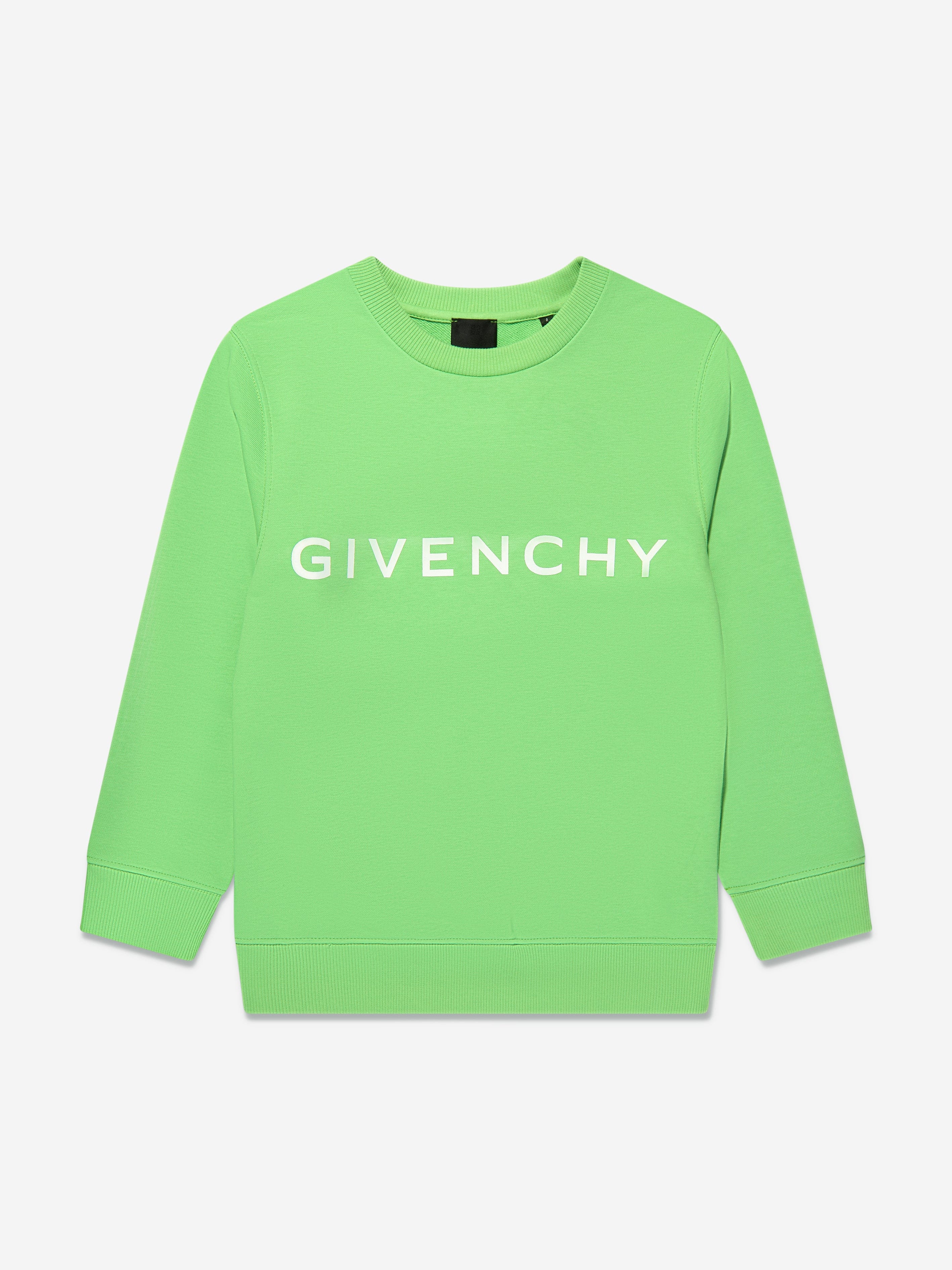 Givenchy Boys Logo Print Sweatshirt in Green