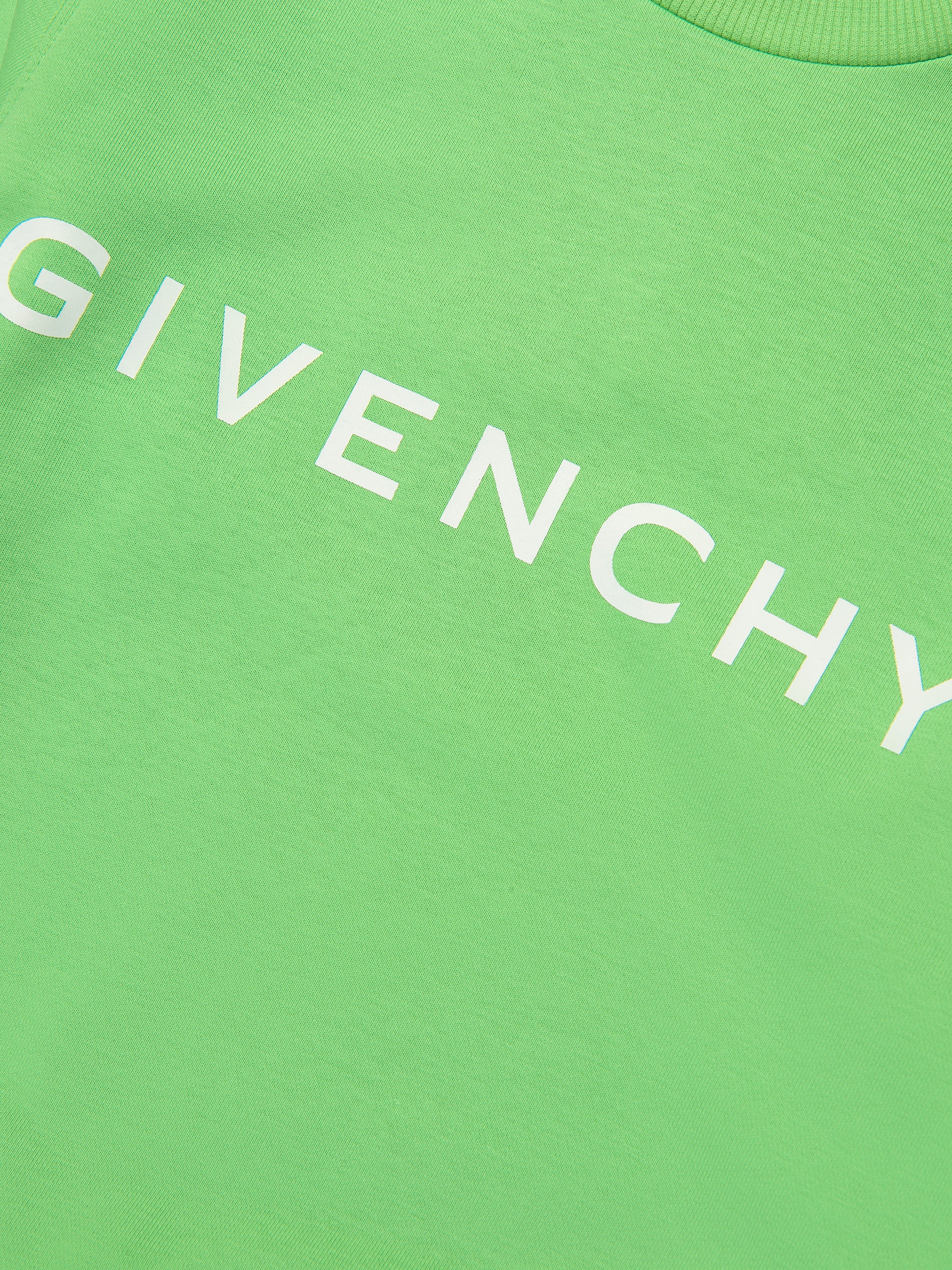 Givenchy Boys Logo Print Sweatshirt in Green