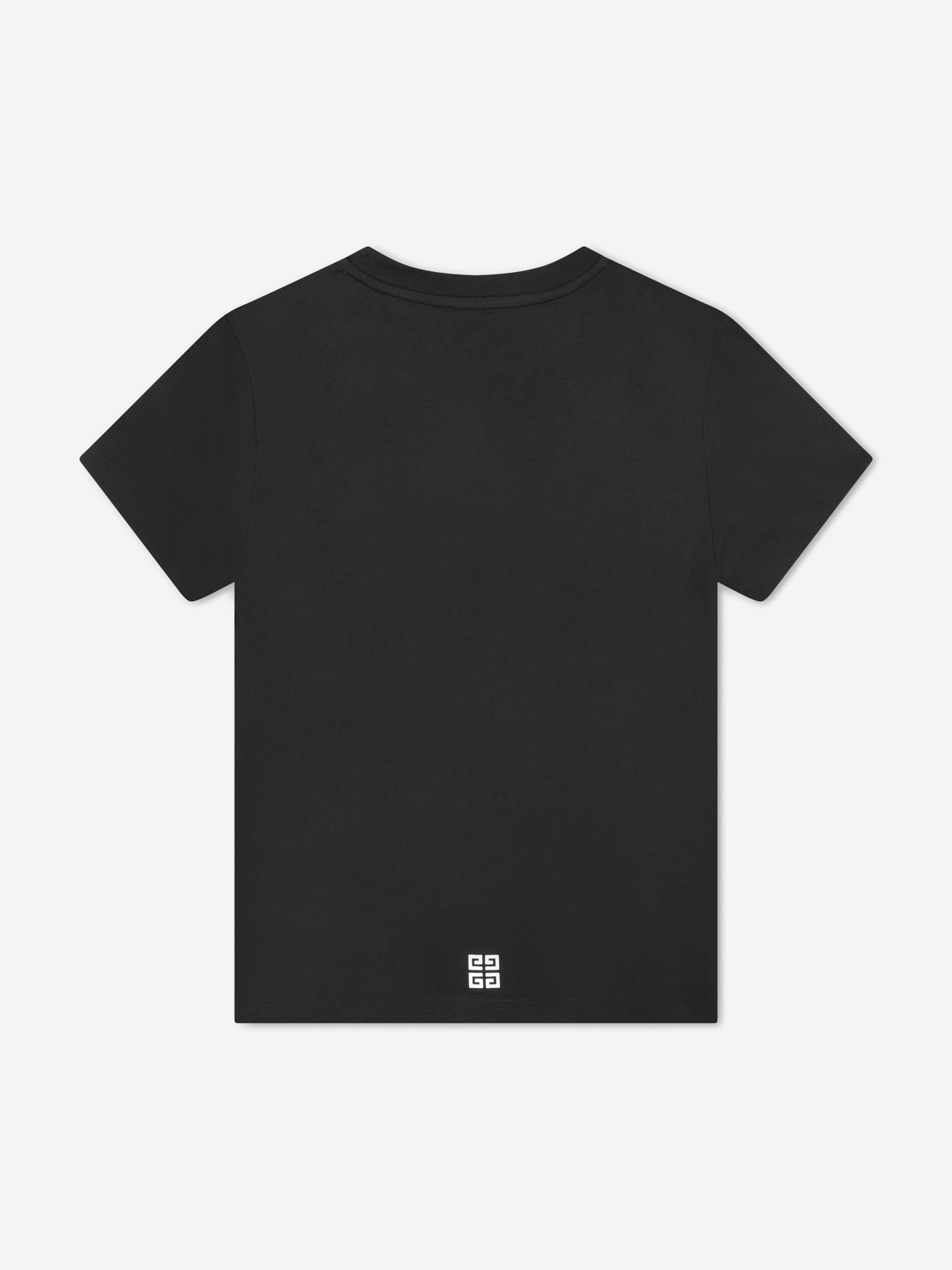 Givenchy Boys Logo Print T-Shirt in Black