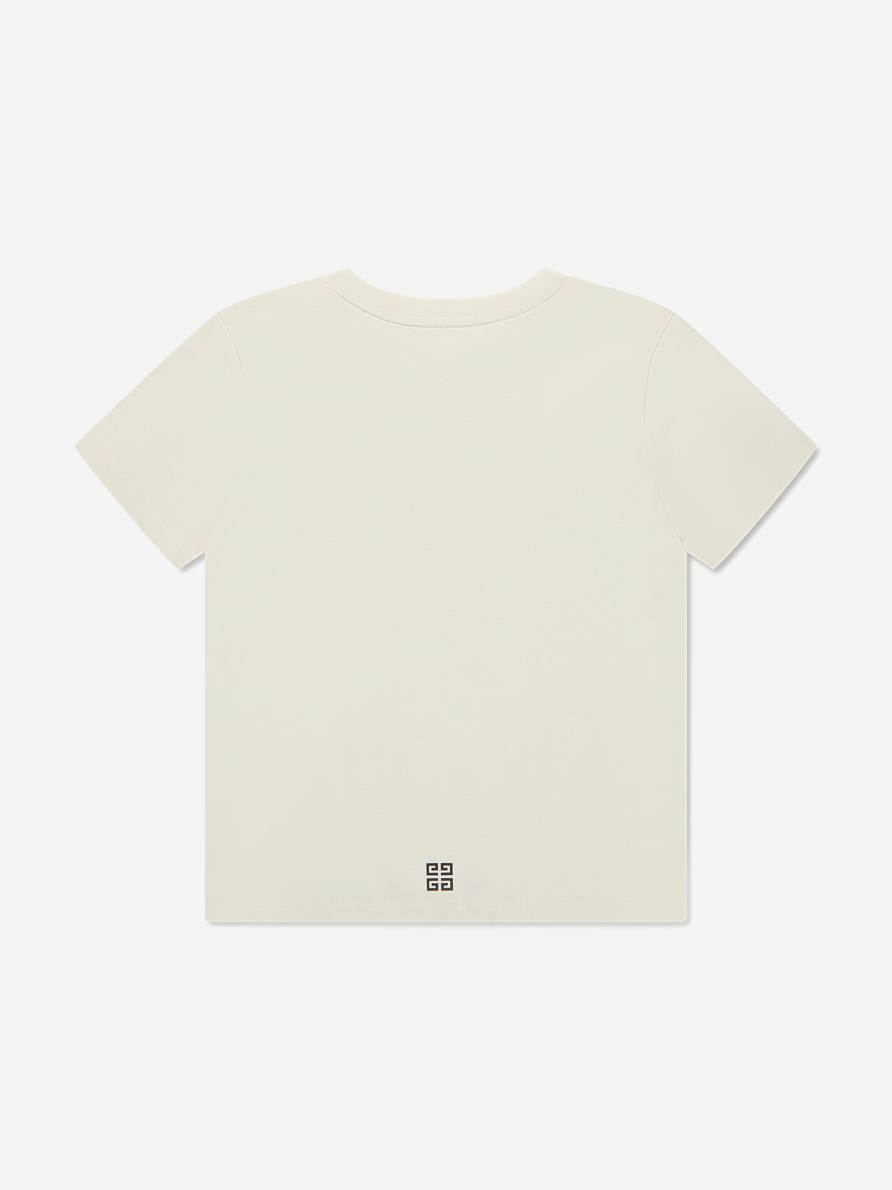 Givenchy Boys Logo Print T-Shirt in Beige