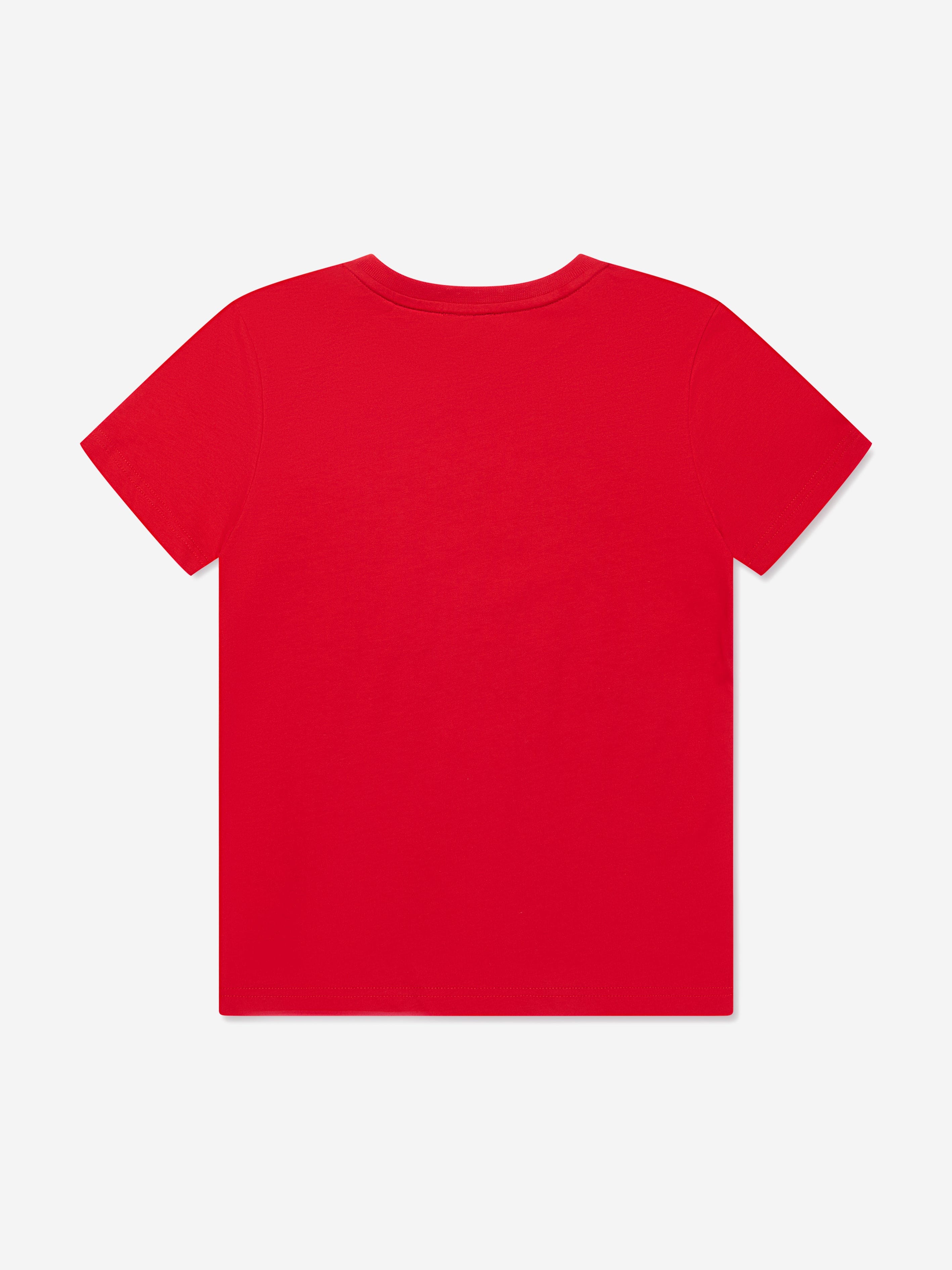 Givenchy Boys Paris Logo Print T-Shirt in Red