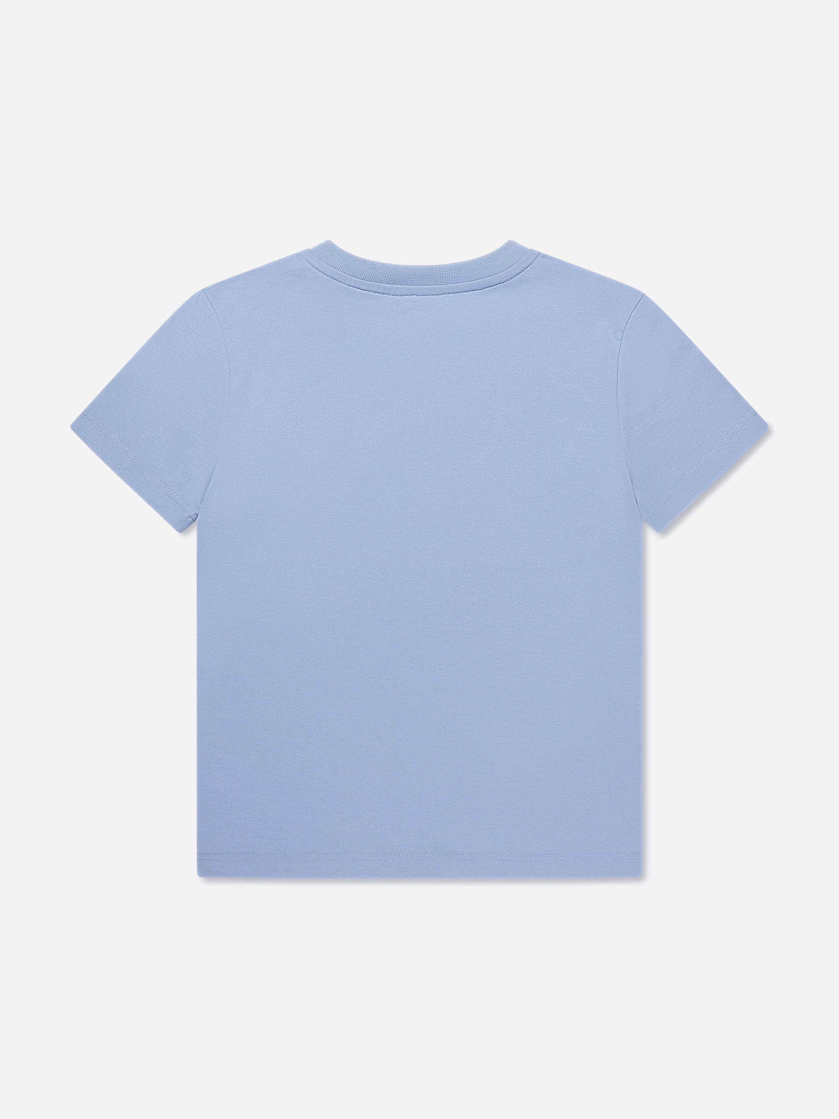 Givenchy Boys Logo Print T-Shirt in Blue