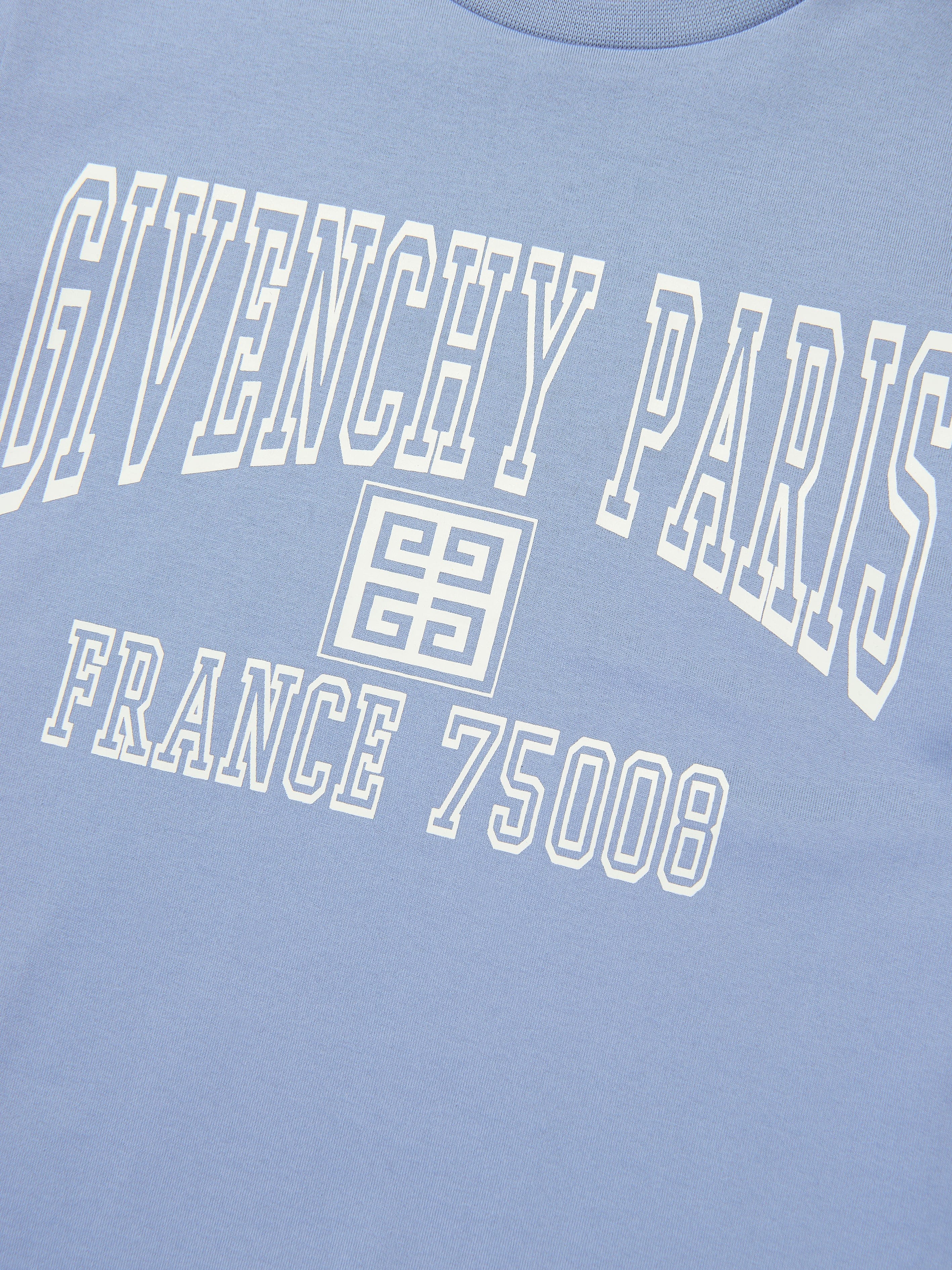 Givenchy Boys Logo Print T-Shirt in Blue