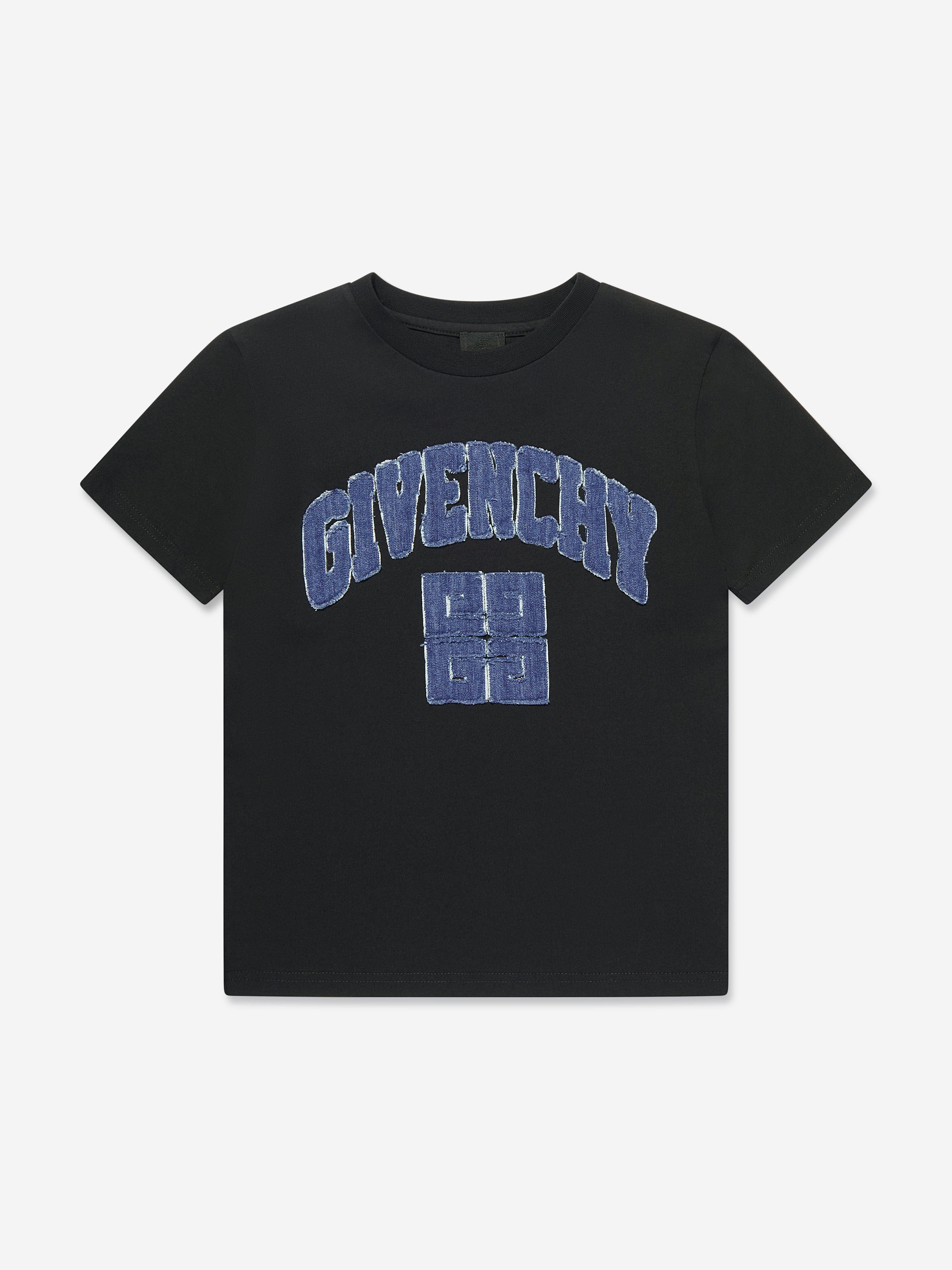 Givenchy Boys Applique Logo T-Shirt in Black