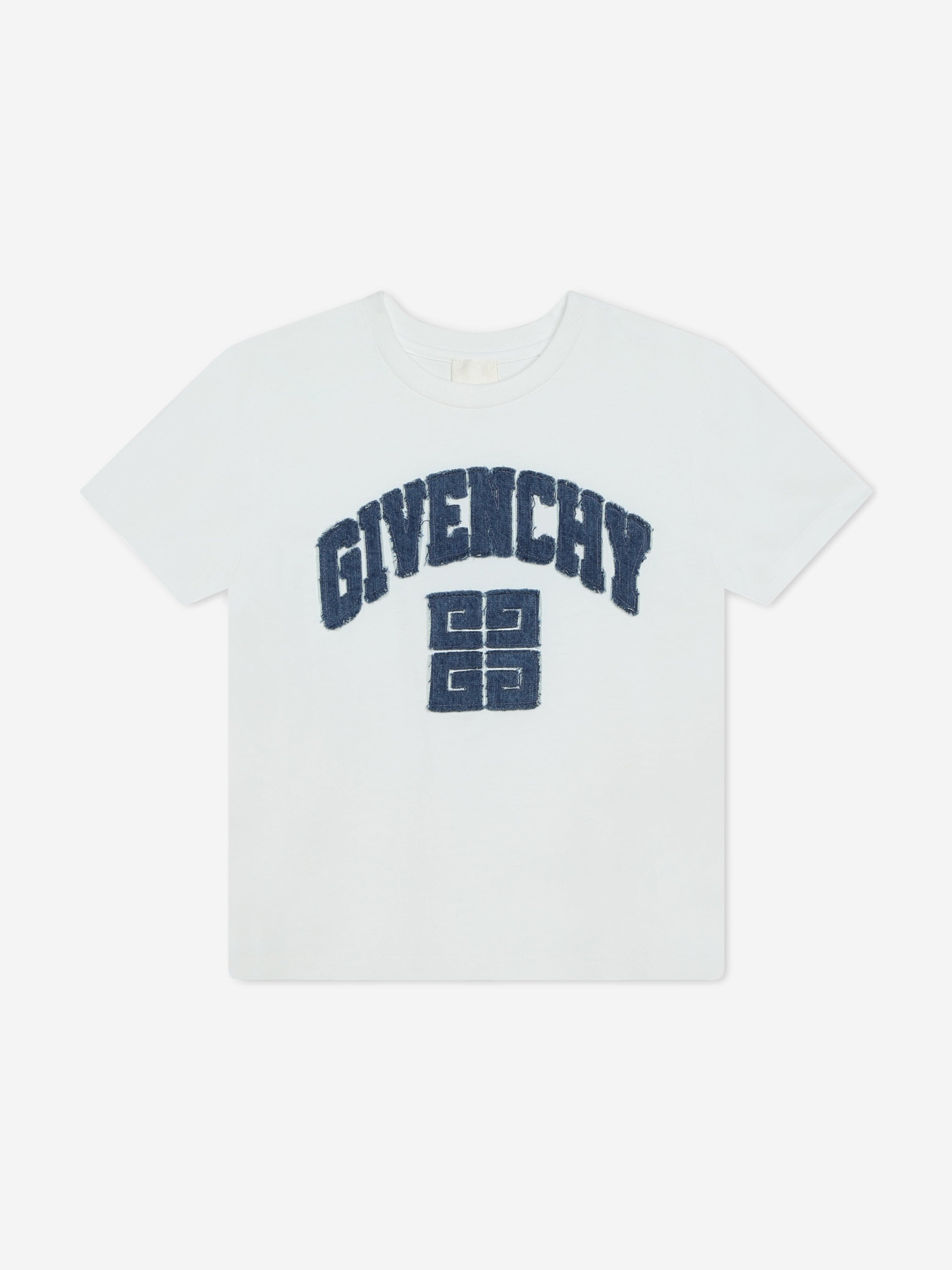 Givenchy Boys Applique Logo T-Shirt in White