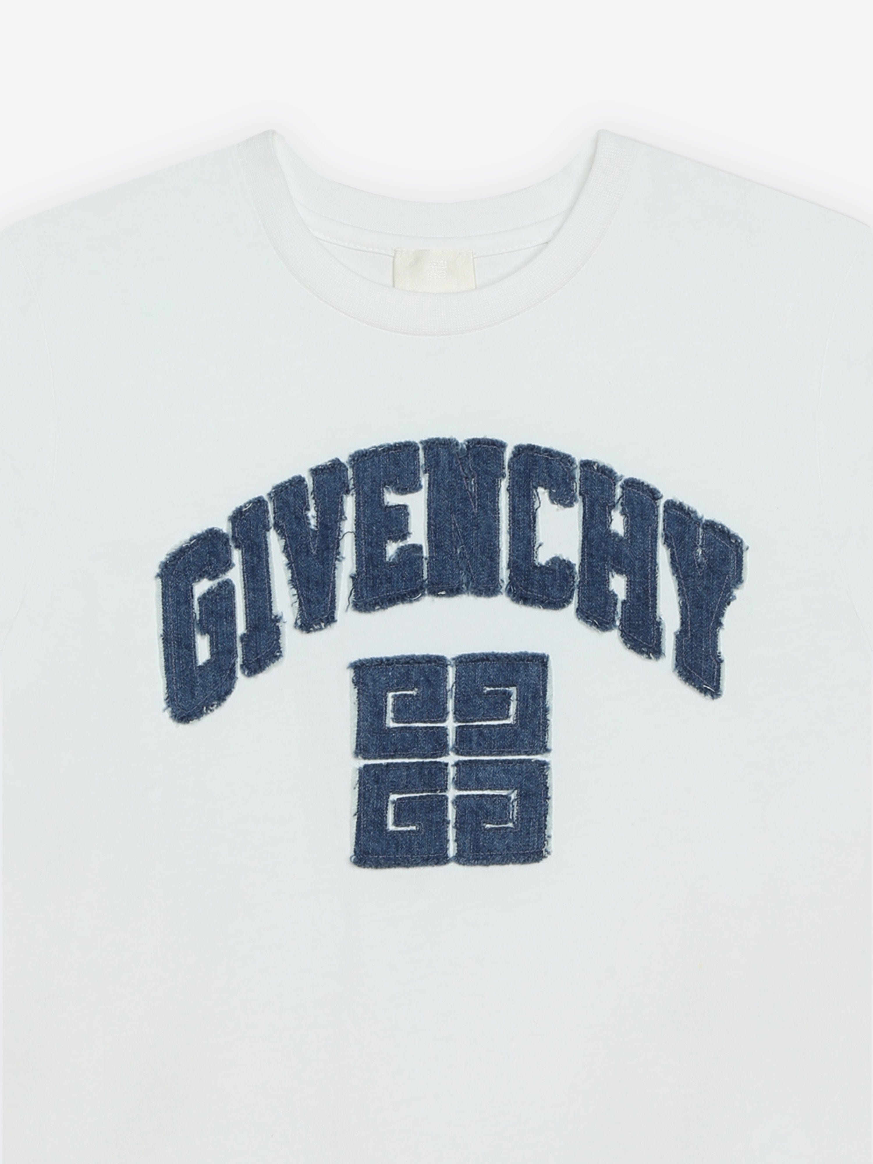 Givenchy Boys Applique Logo T-Shirt in White