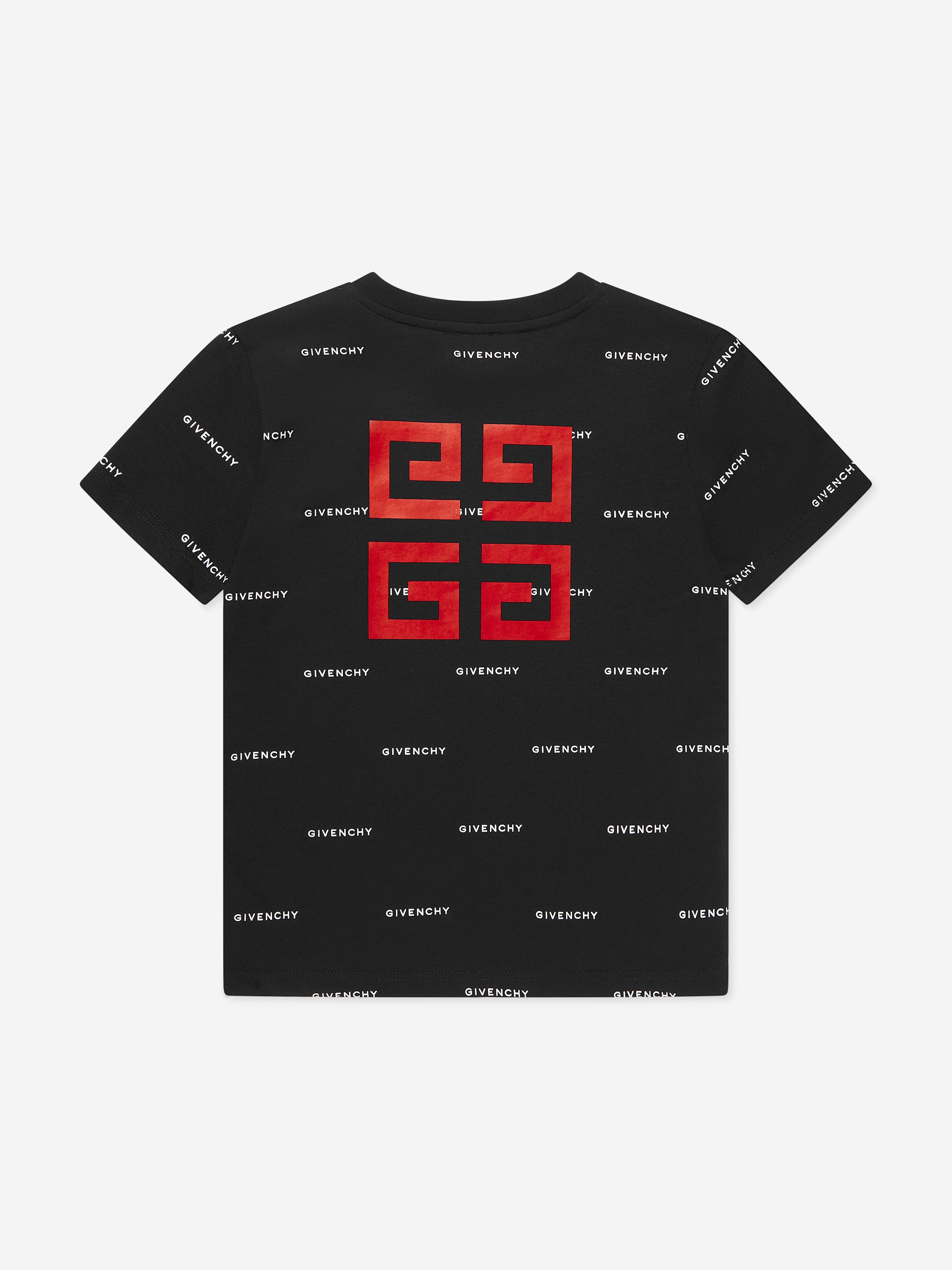 Givenchy Boys Logo Print T-Shirt in Black