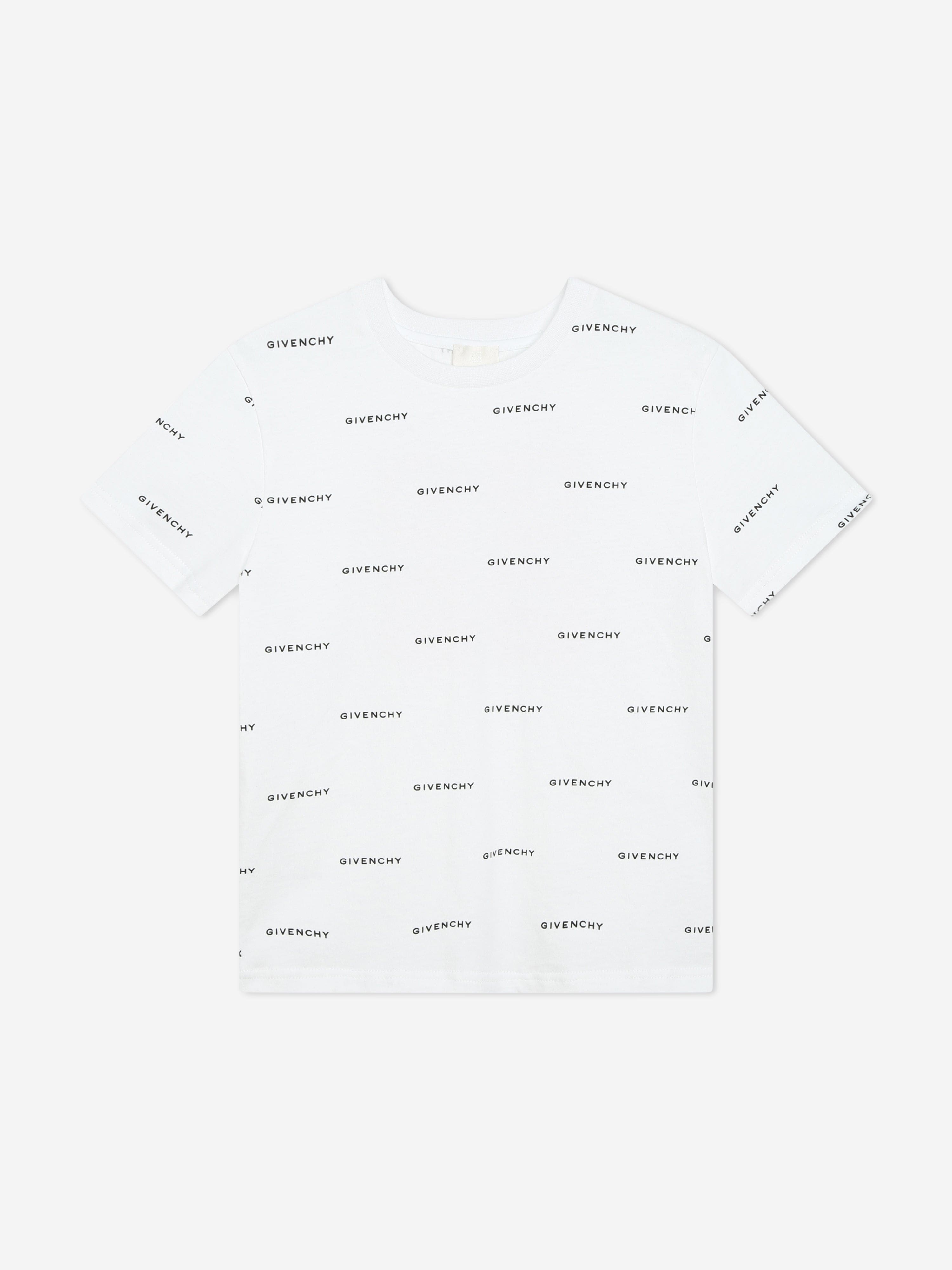 Givenchy Boys Logo Print T-Shirt in White