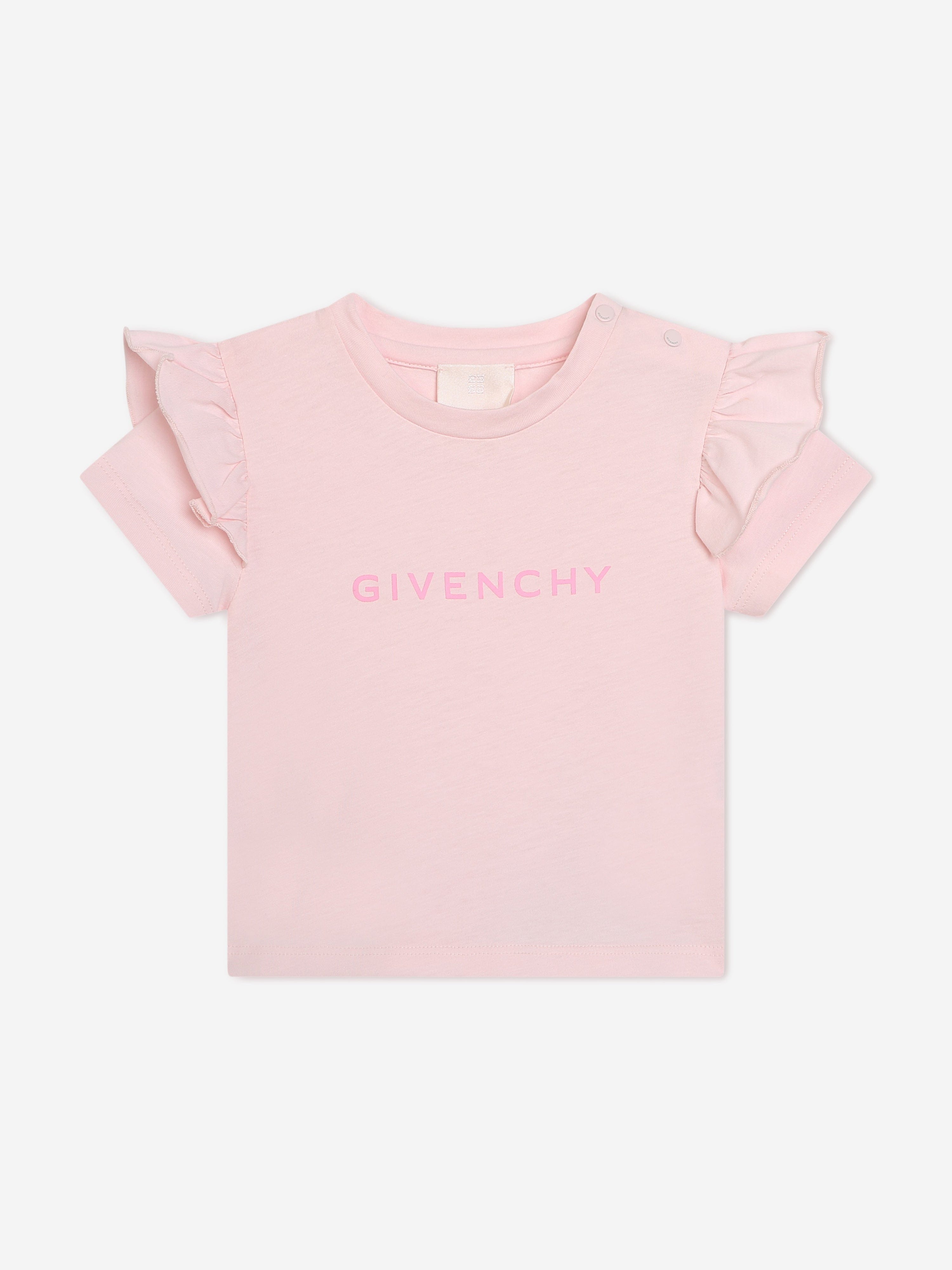 Givenchy Baby Girls Ruffle T-Shirt in Pink