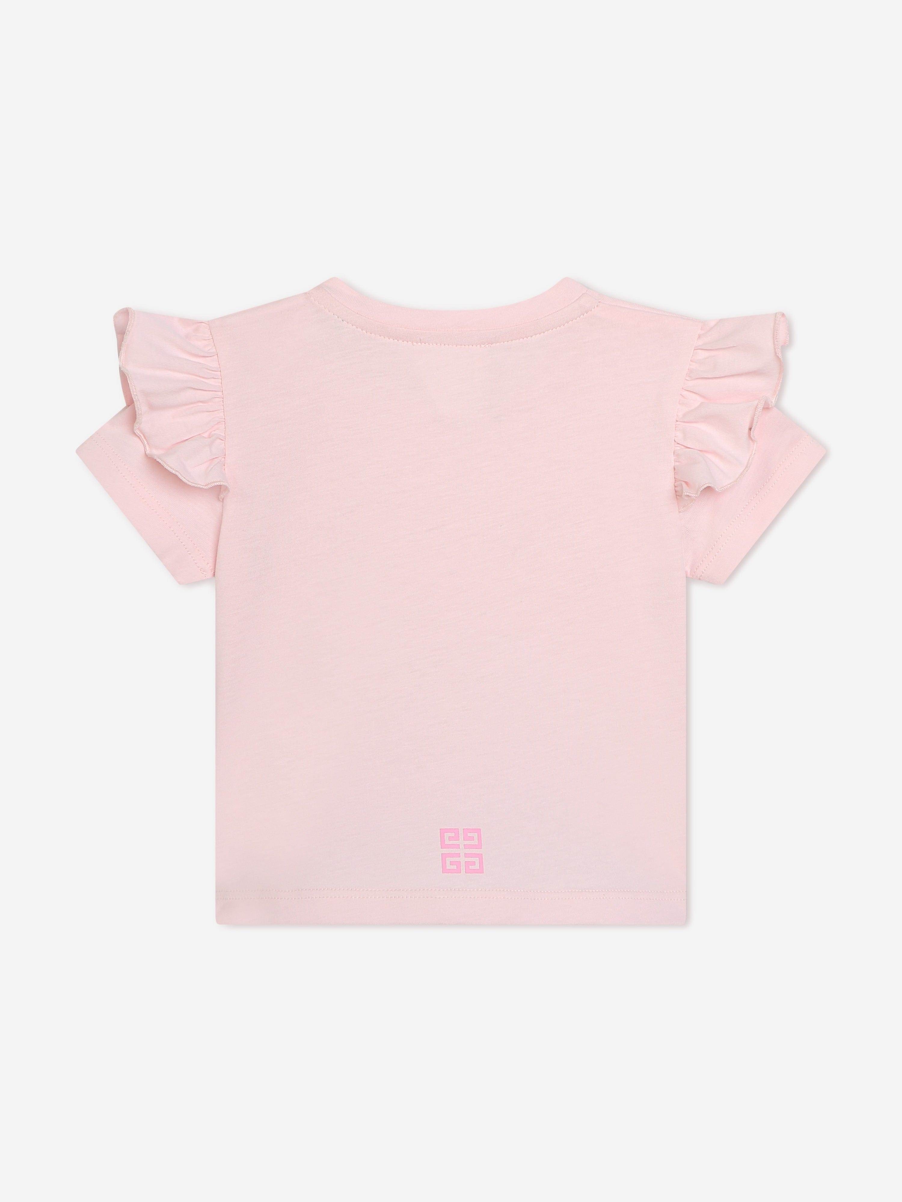 Givenchy Baby Girls Ruffle T-Shirt in Pink