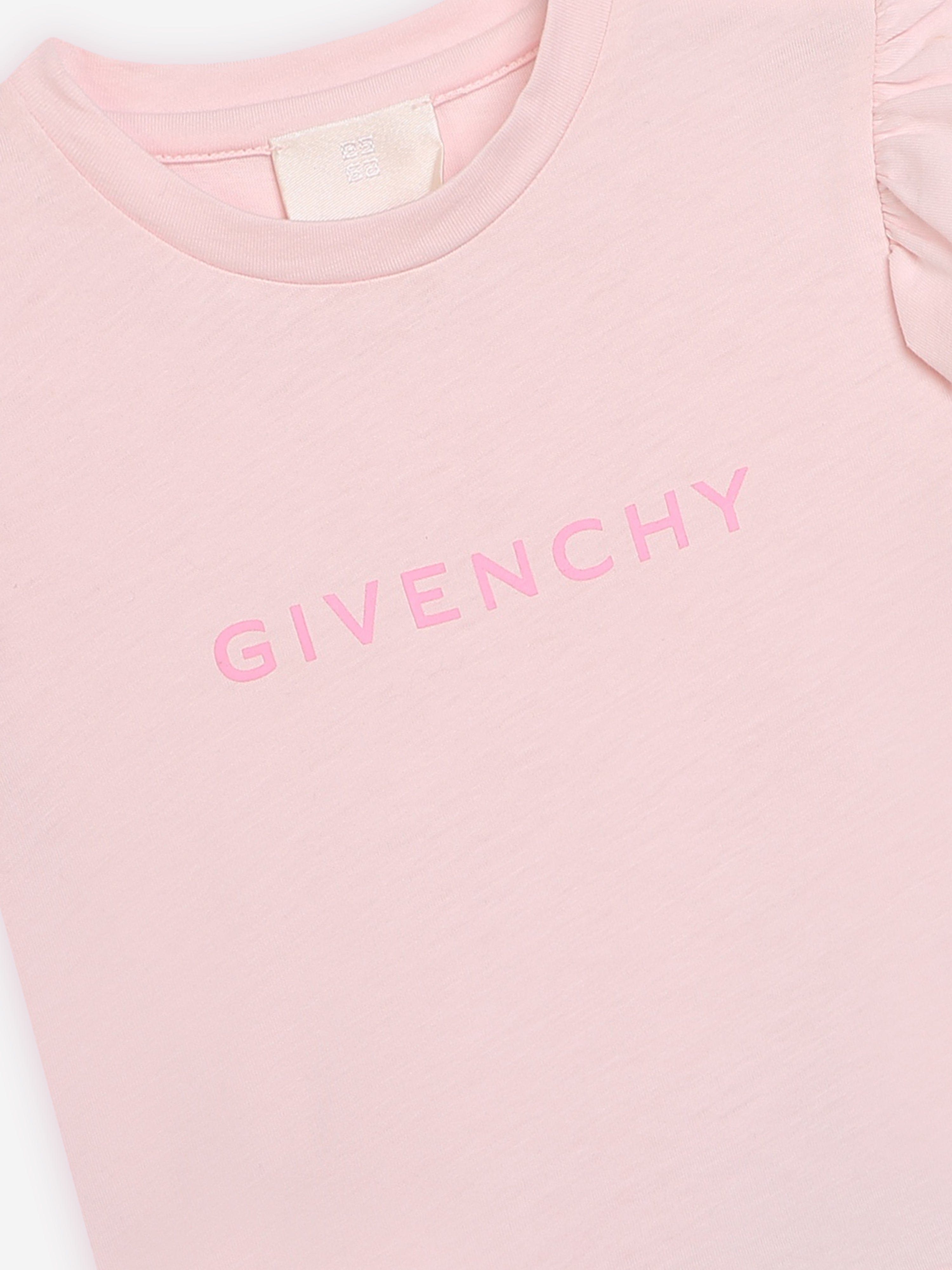 Givenchy Baby Girls Ruffle T-Shirt in Pink