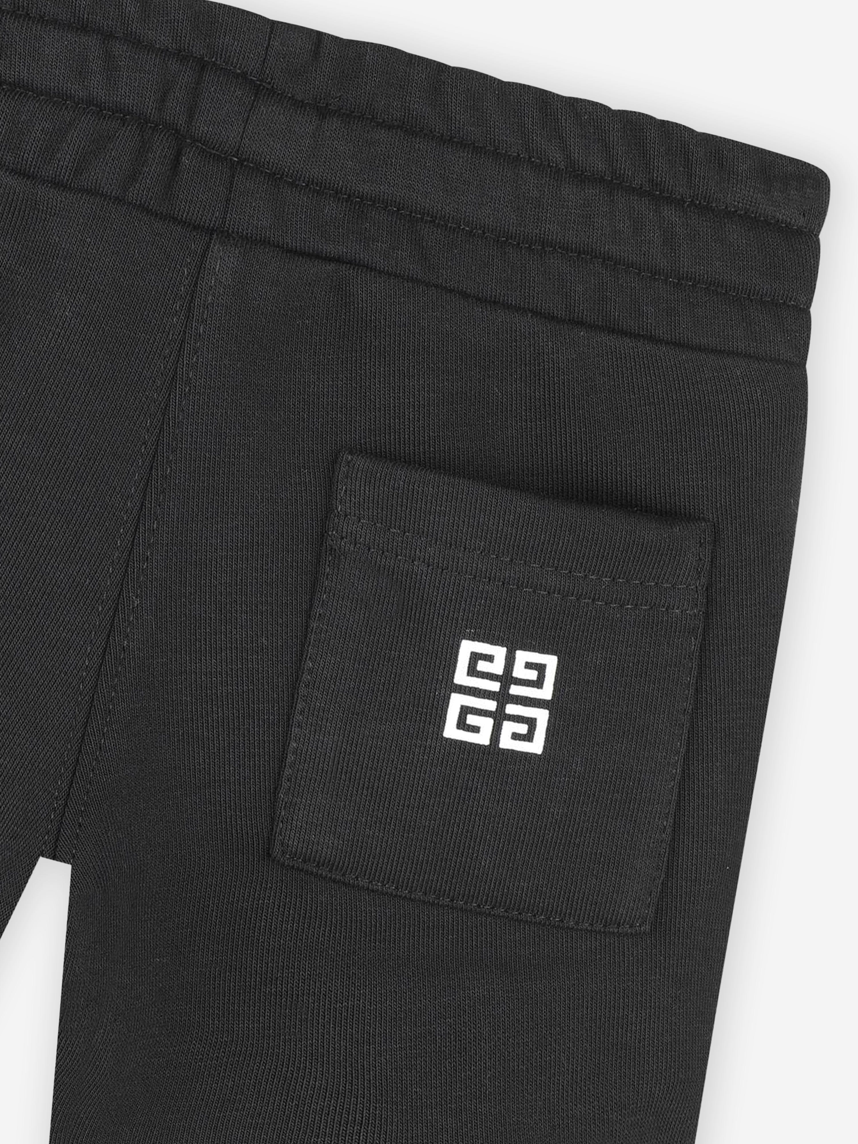 Givenchy Boys Logo Print Shorts in Black