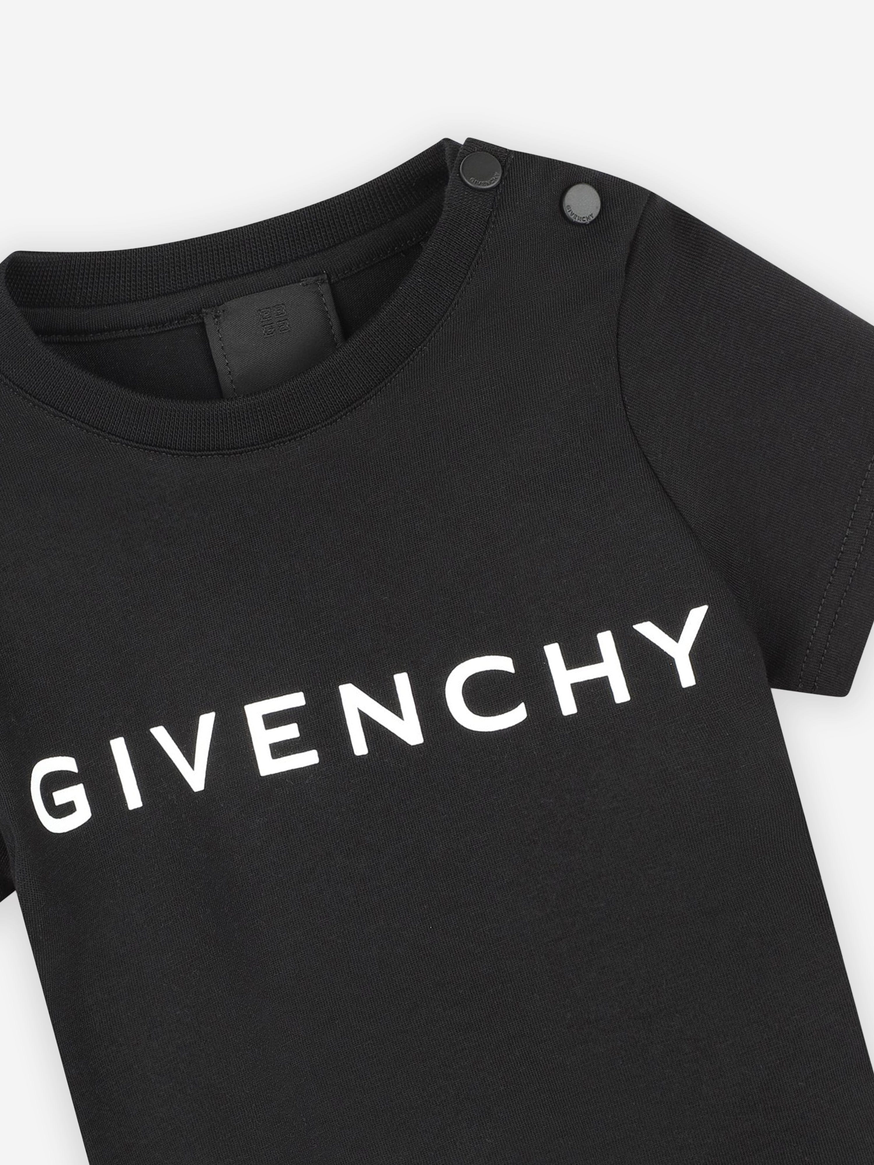 Givenchy Baby Boys Logo Print T-Shirt in Black