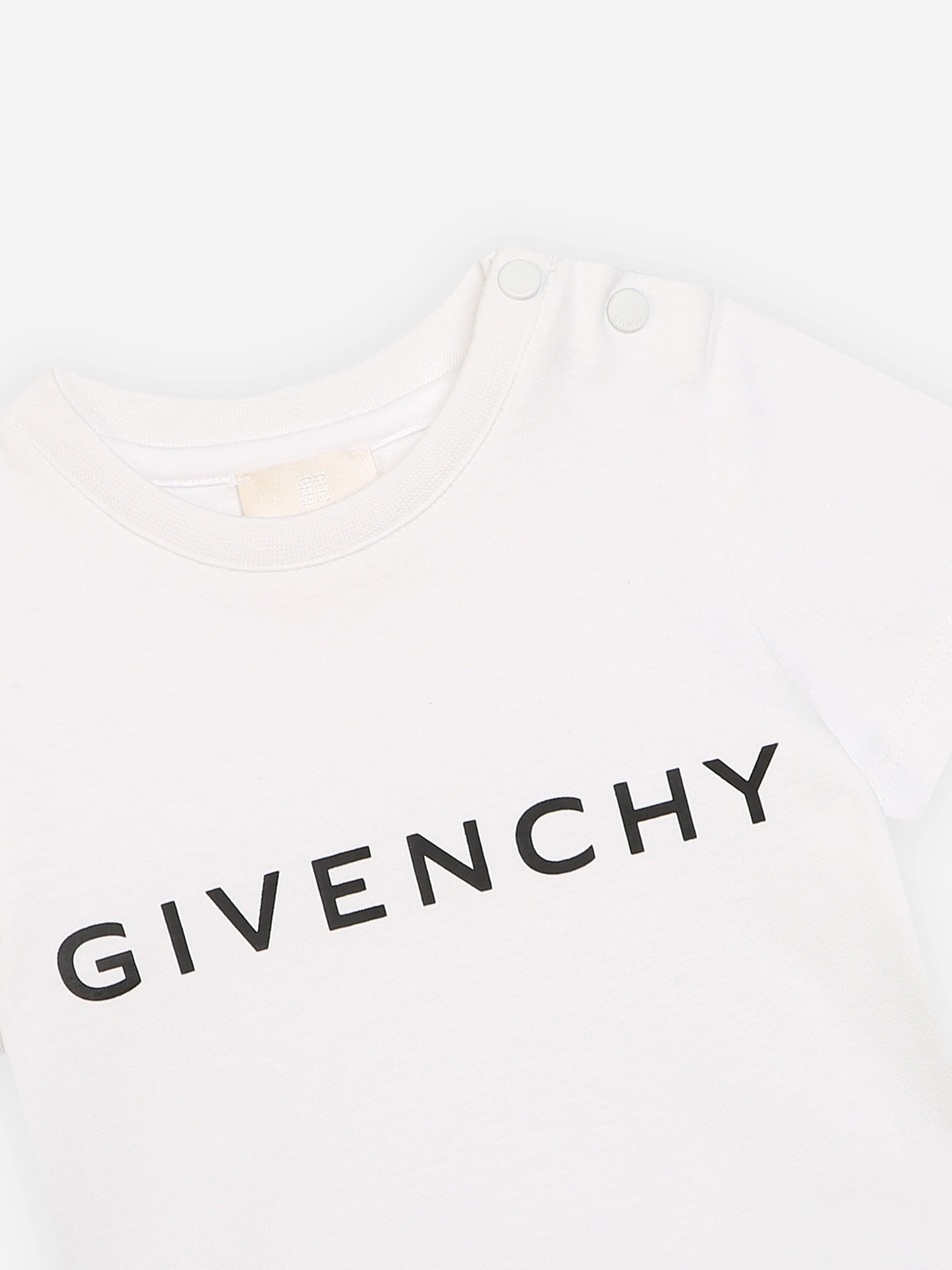 Givenchy Baby Boys Logo Print T-Shirt in White