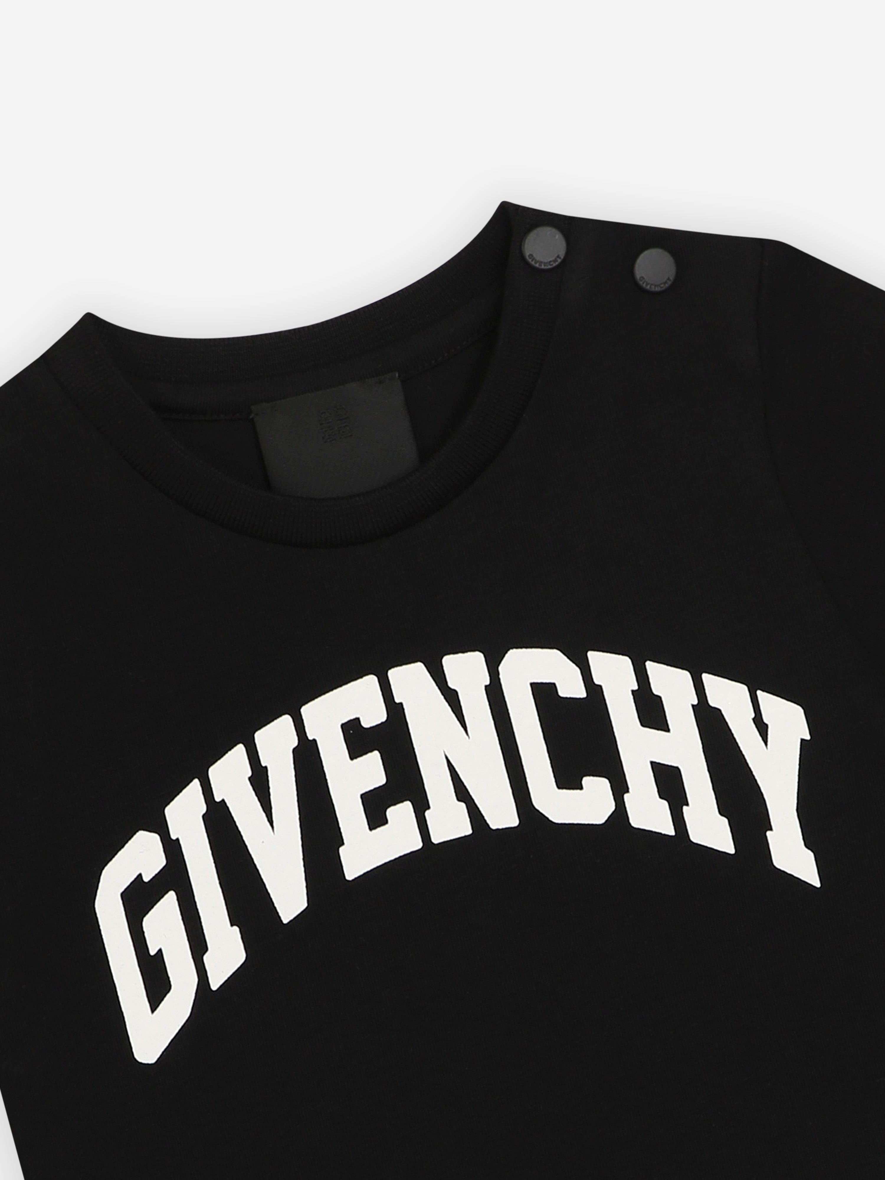 Givenchy Baby Boys Logo Print T-Shirt in Black