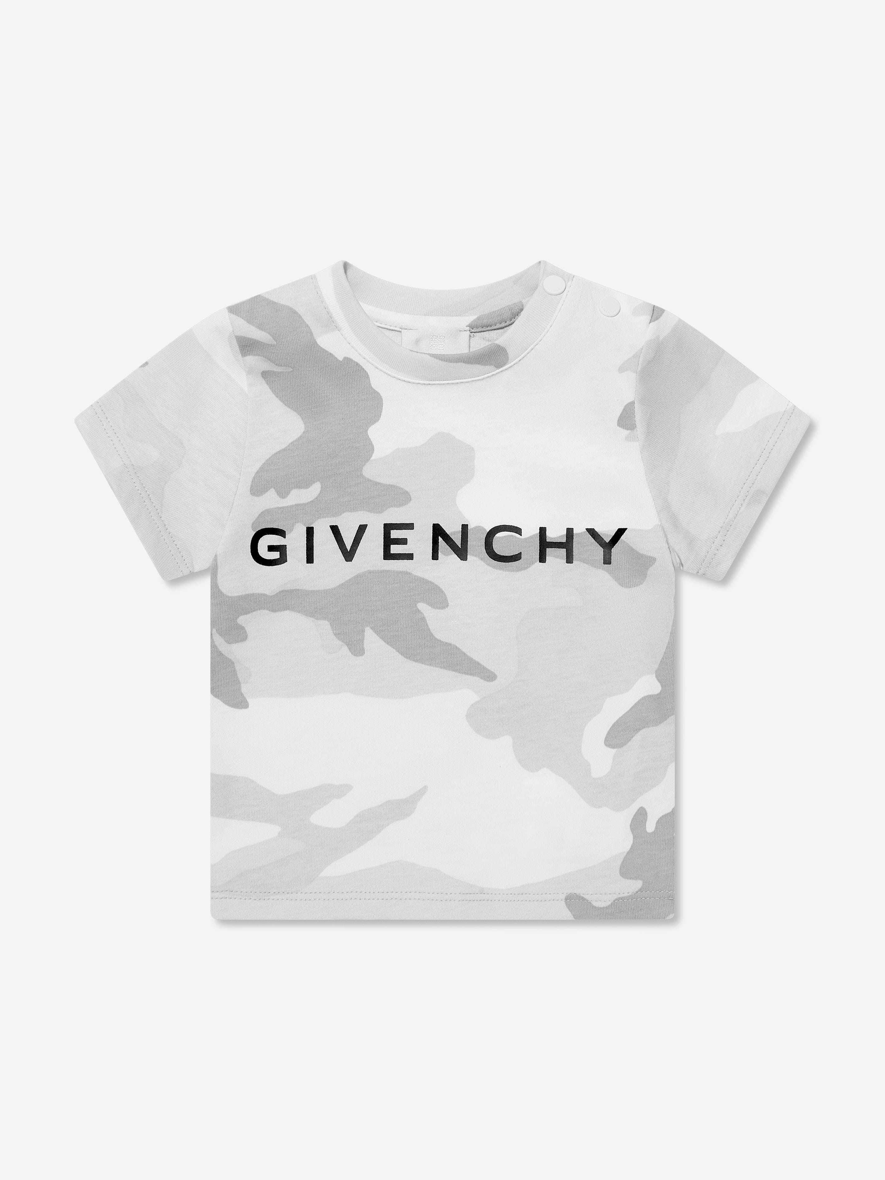 Givenchy Baby Boys Camouflage T-Shirt in Grey