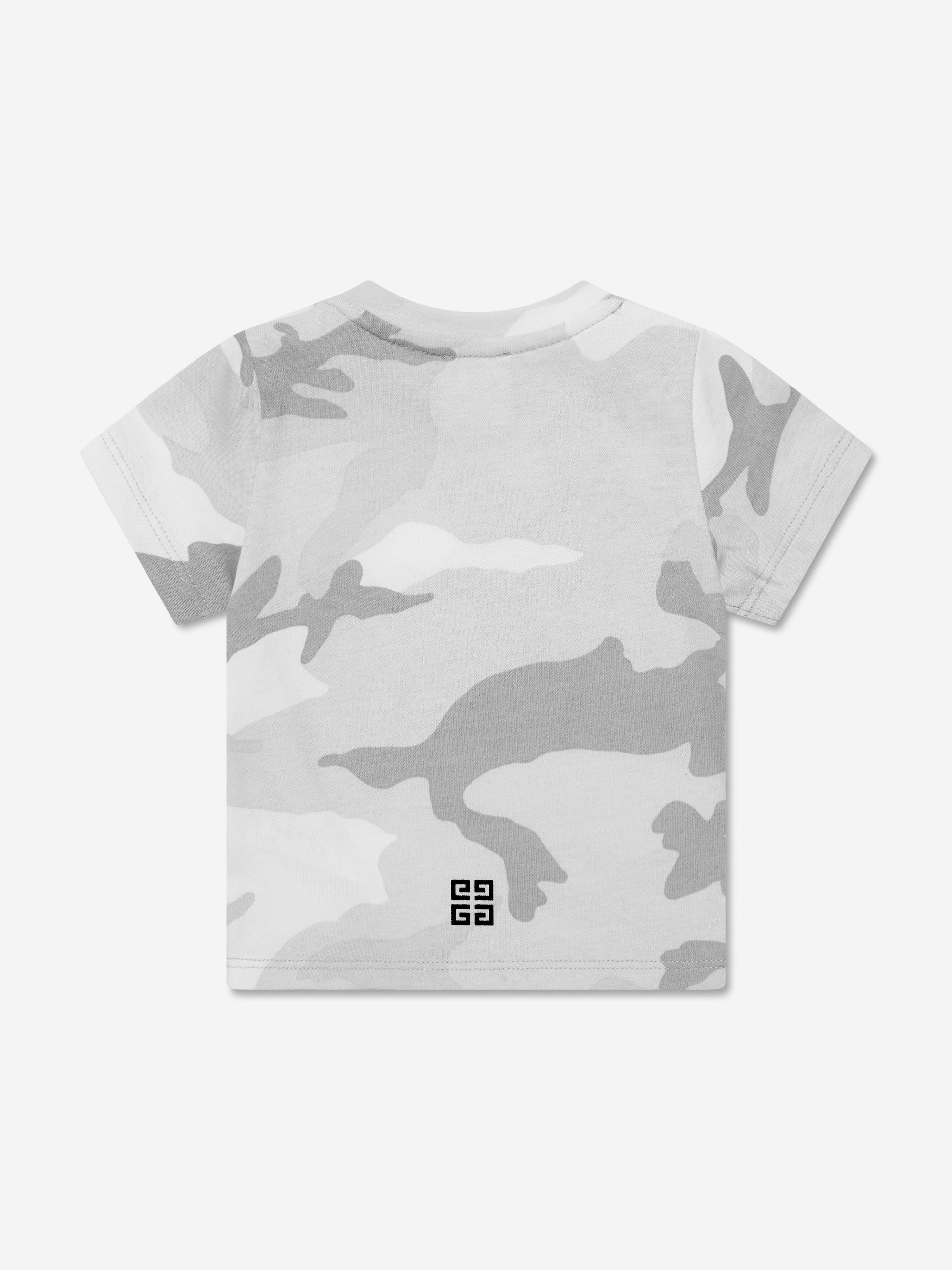 Givenchy Baby Boys Camouflage T-Shirt in Grey