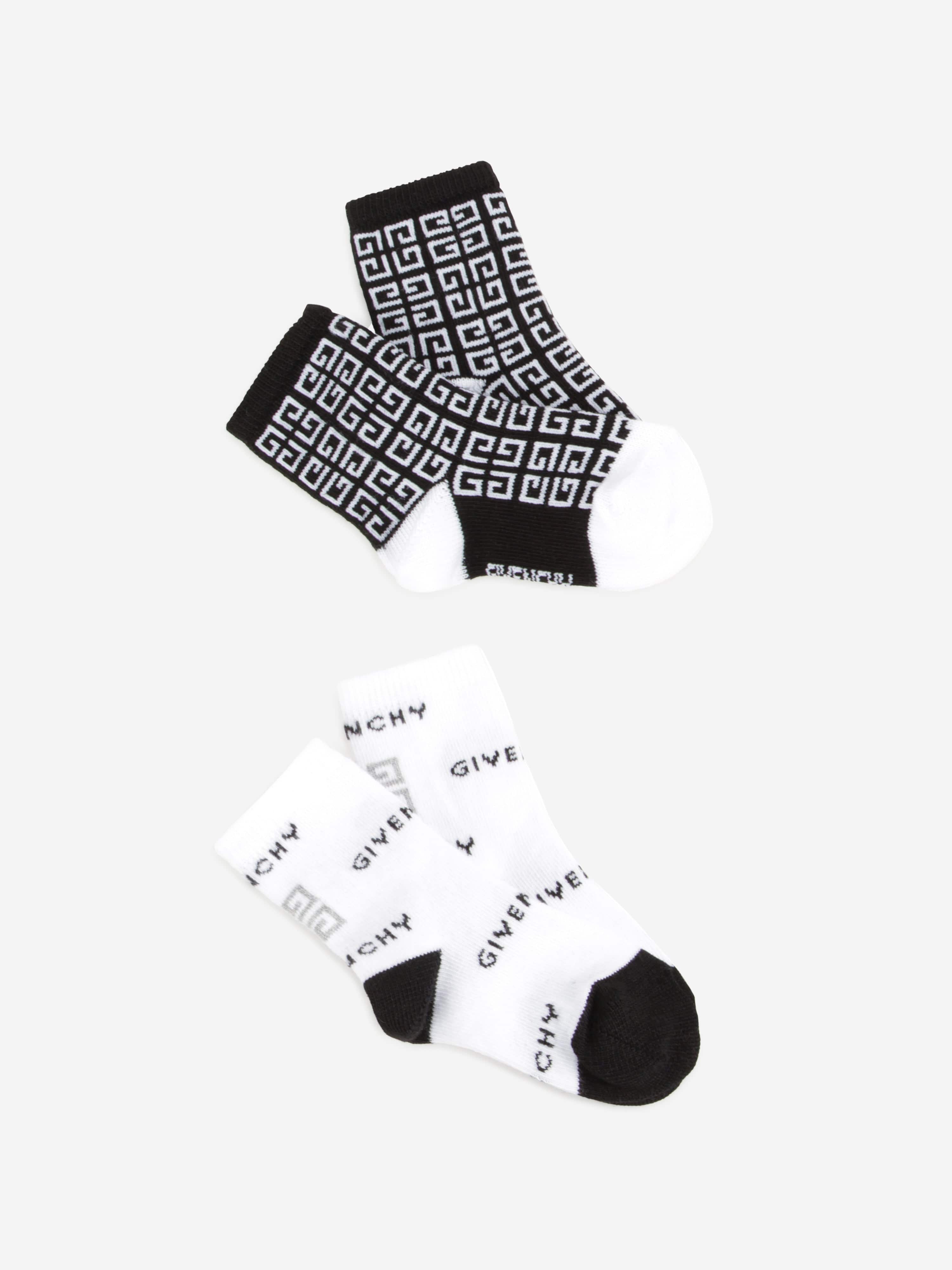 Givenchy Baby Boys Set Of 2 Socks in Black