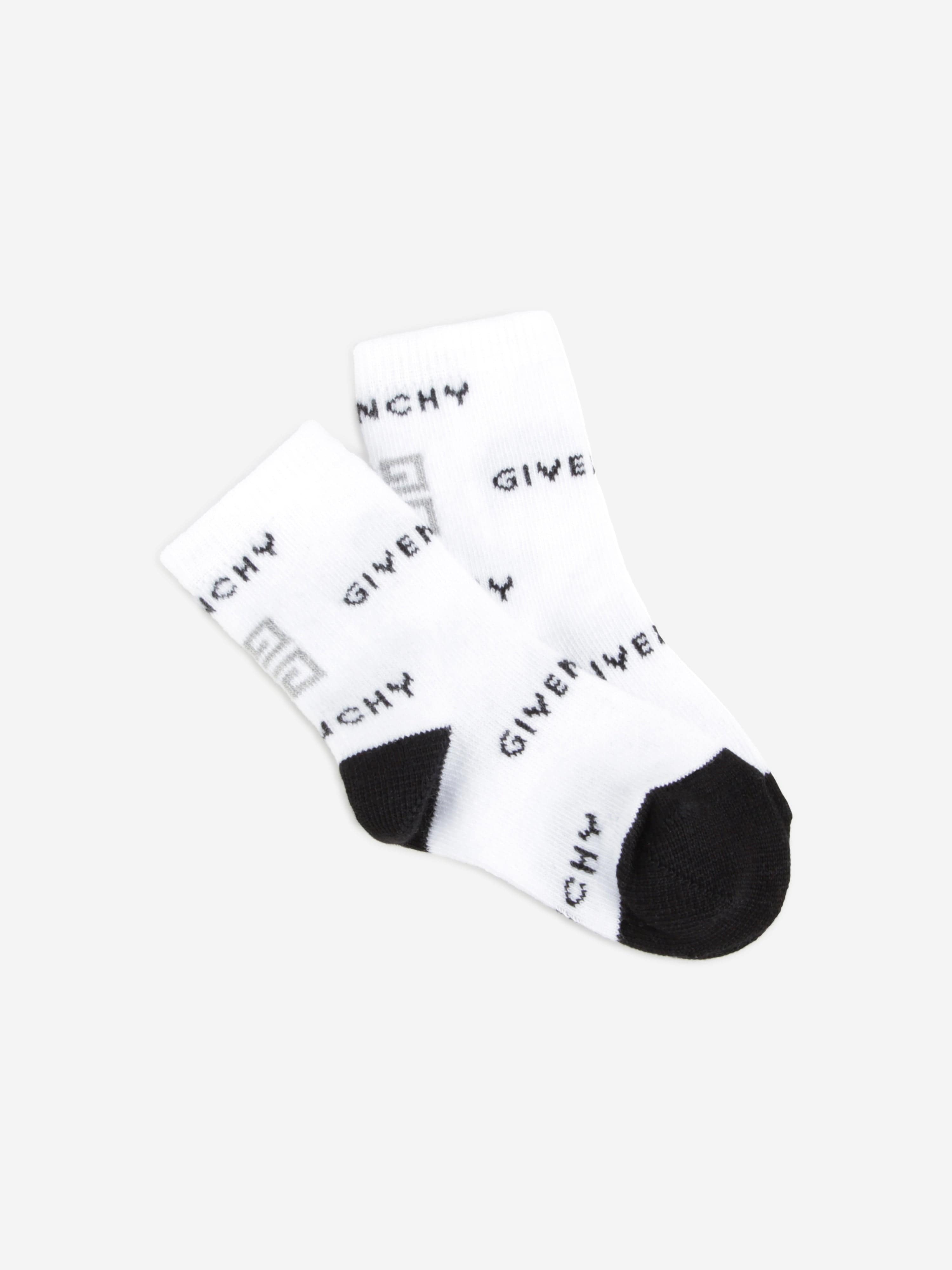 Givenchy Baby Boys Set Of 2 Socks in Black