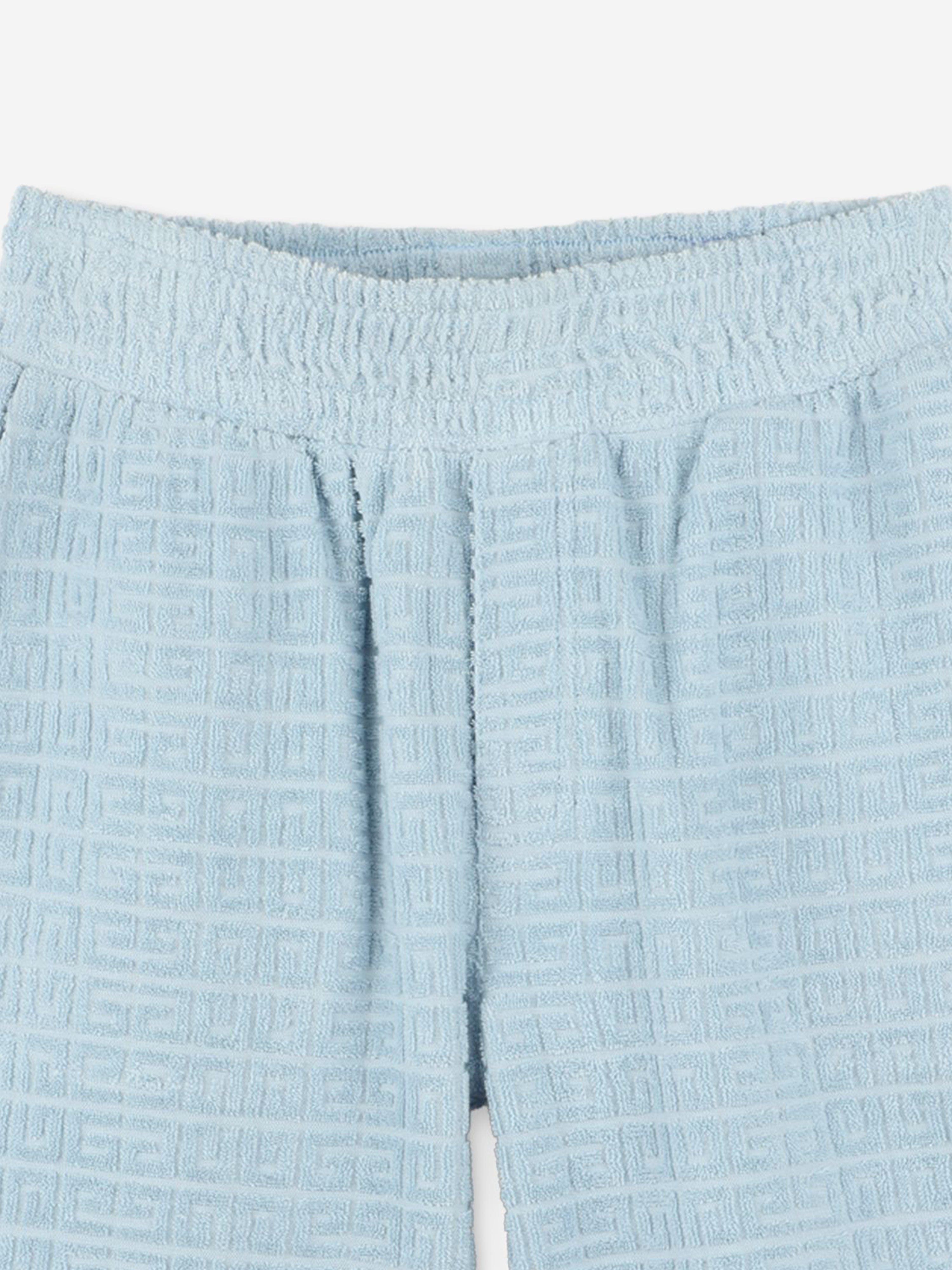 Givenchy Boys 4G Jacquard Shorts in Blue