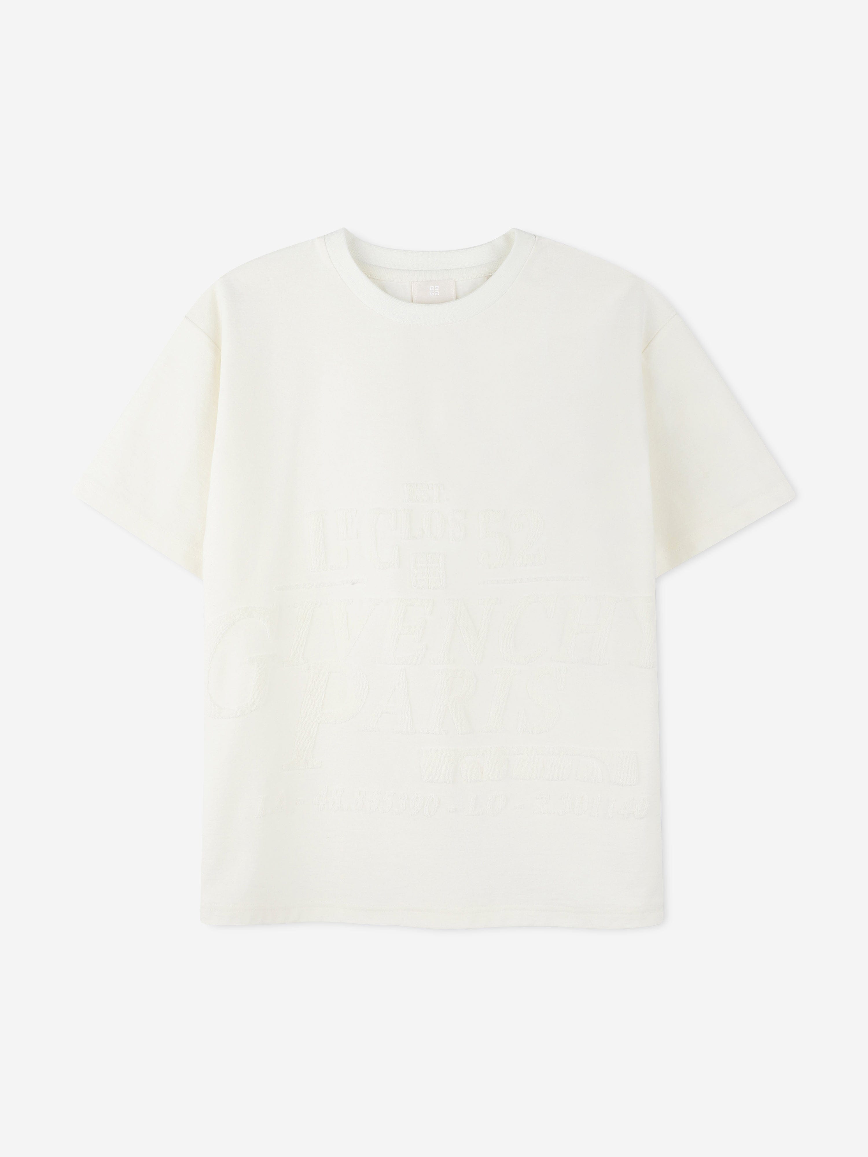 Givenchy Boys Jacquard Logo T-Shirt in White