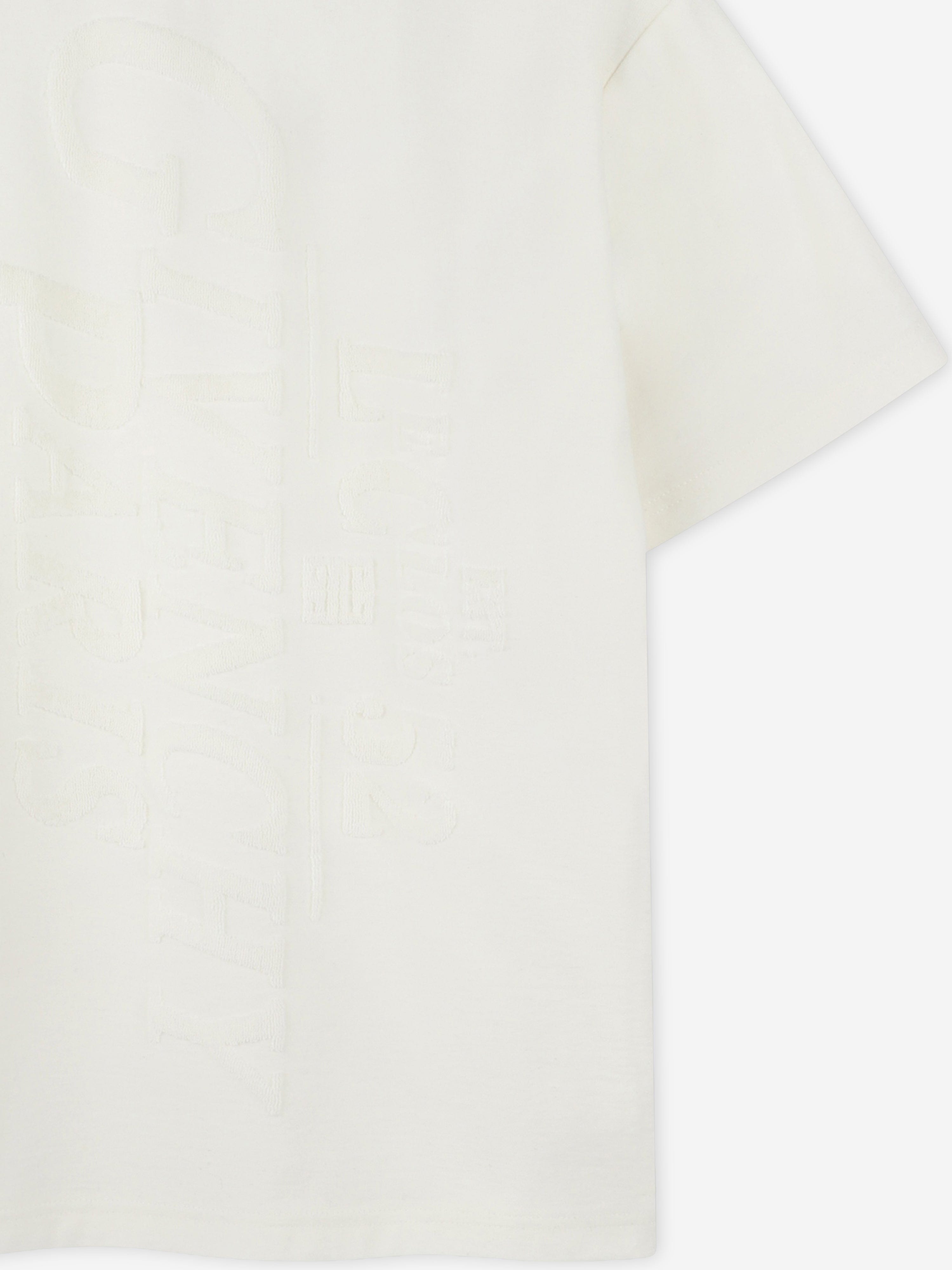 Givenchy Boys Jacquard Logo T-Shirt in White