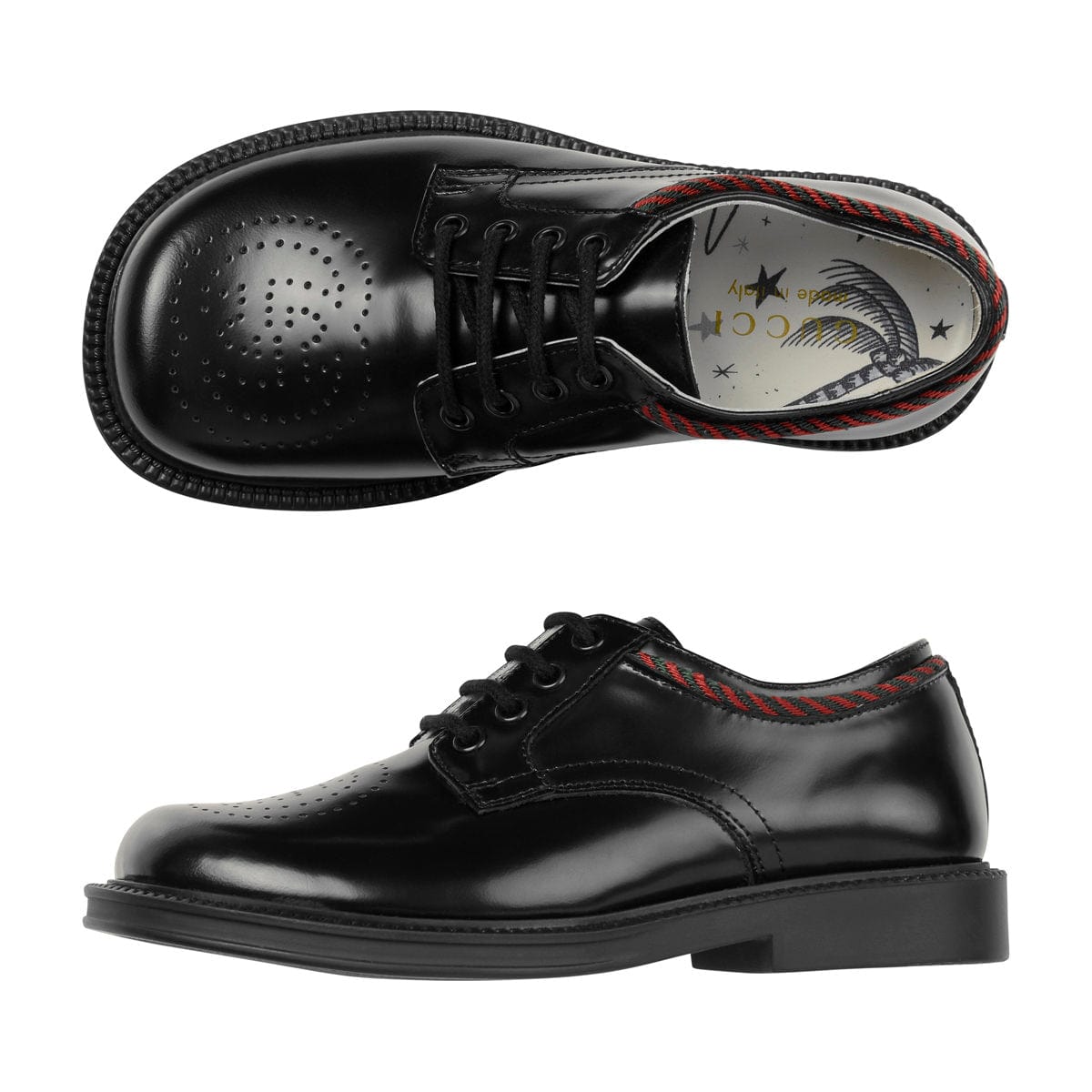 Gucci Leather Lace Up Shoes