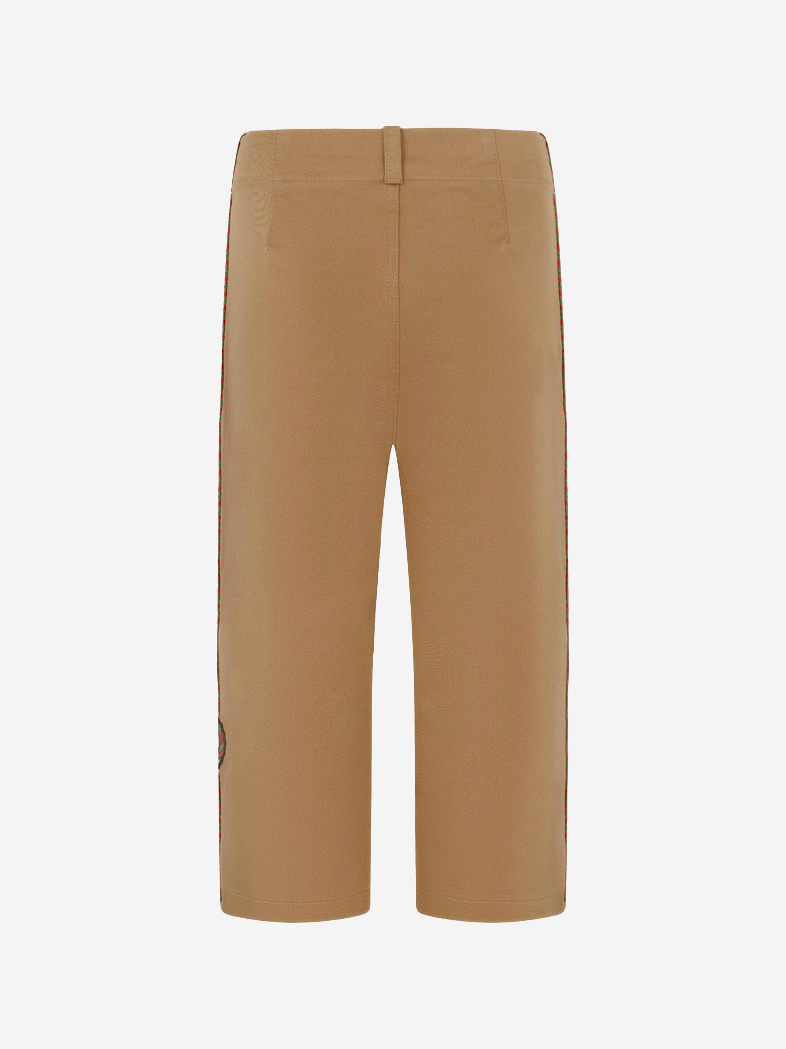 Gucci Boys Beige Gabardine Trousers