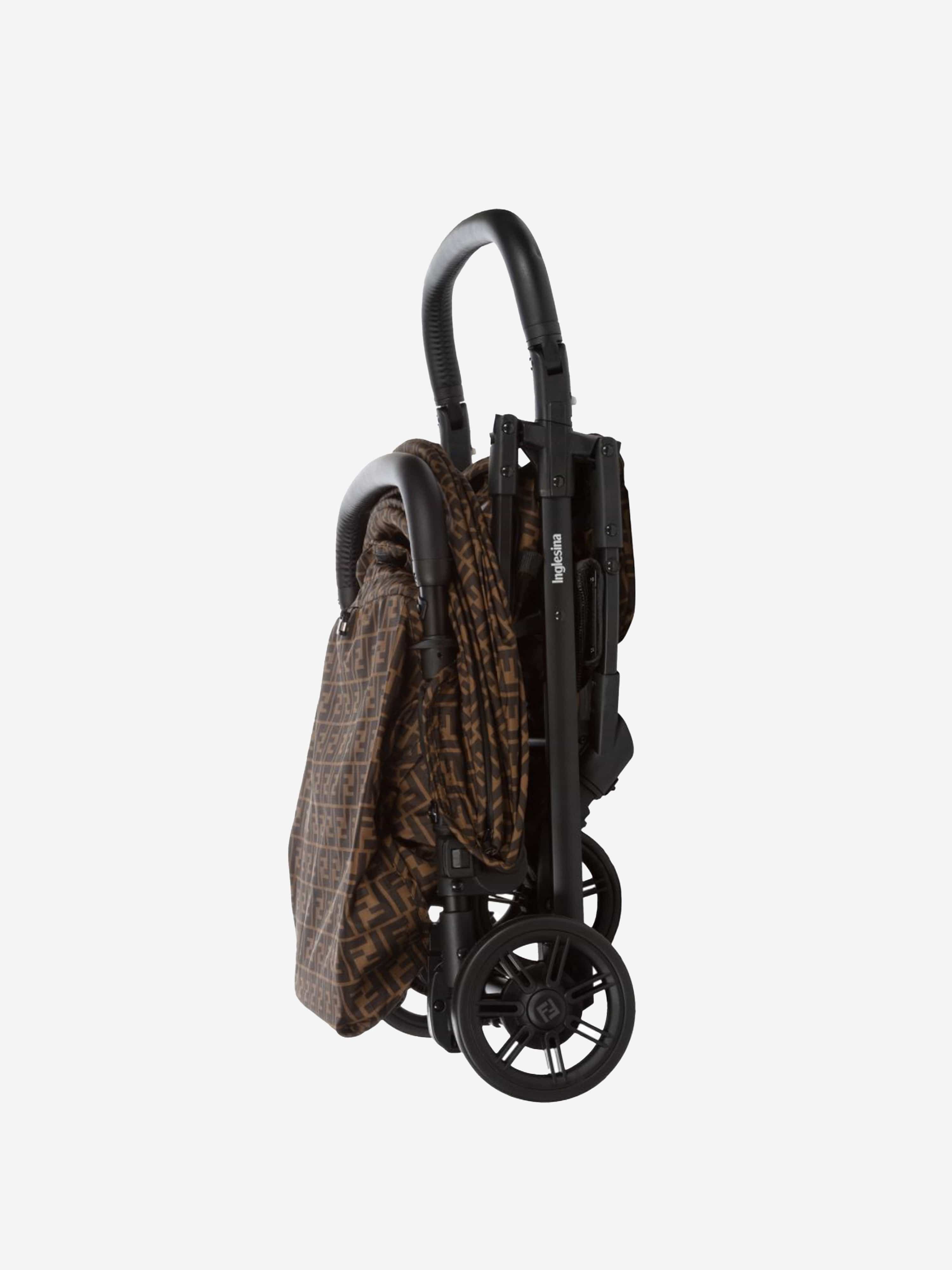 Fendi Brown Zucca Logo Baby Stroller