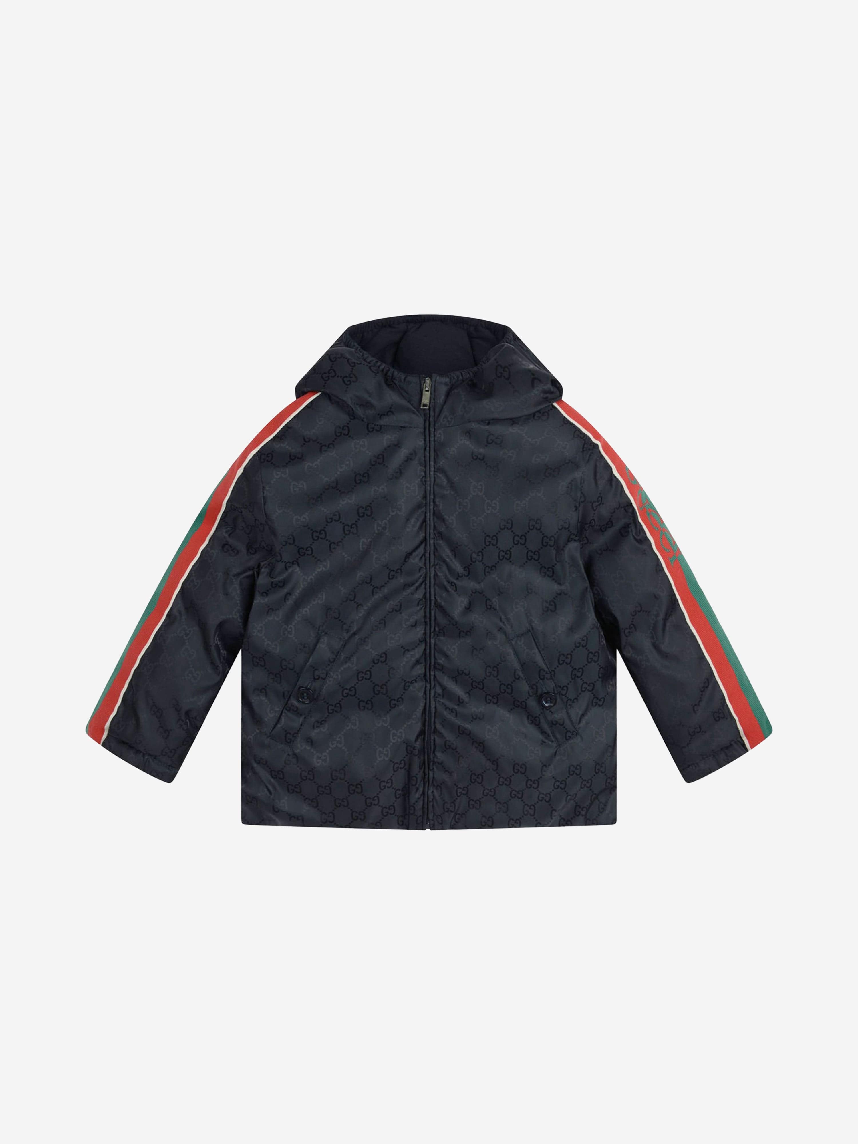 Gucci Baby Boys Jacquard Trims Jacket with Sleep Bag Attachment