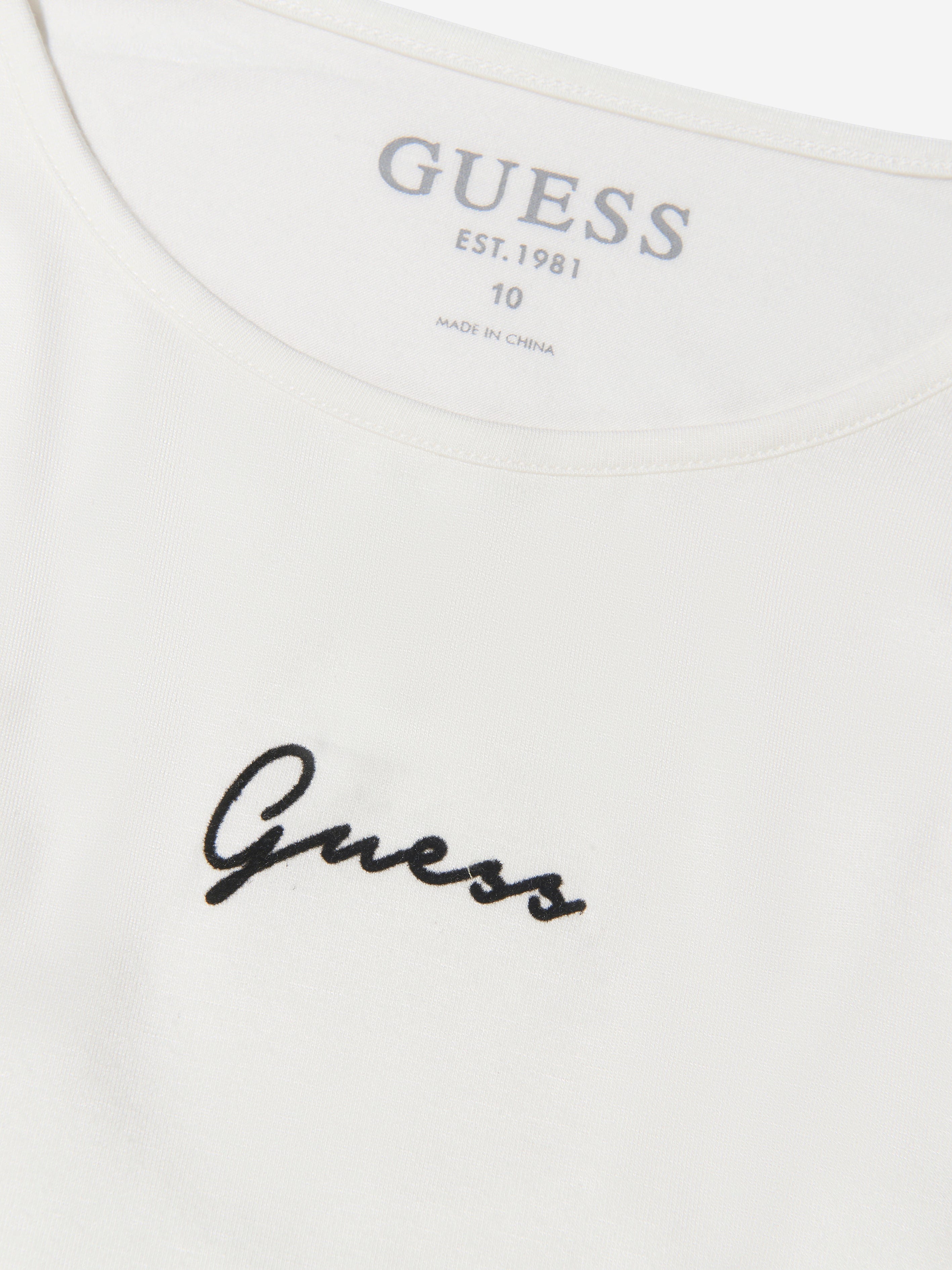 Guess Girls Long Sleeve Pleated T-Shirt