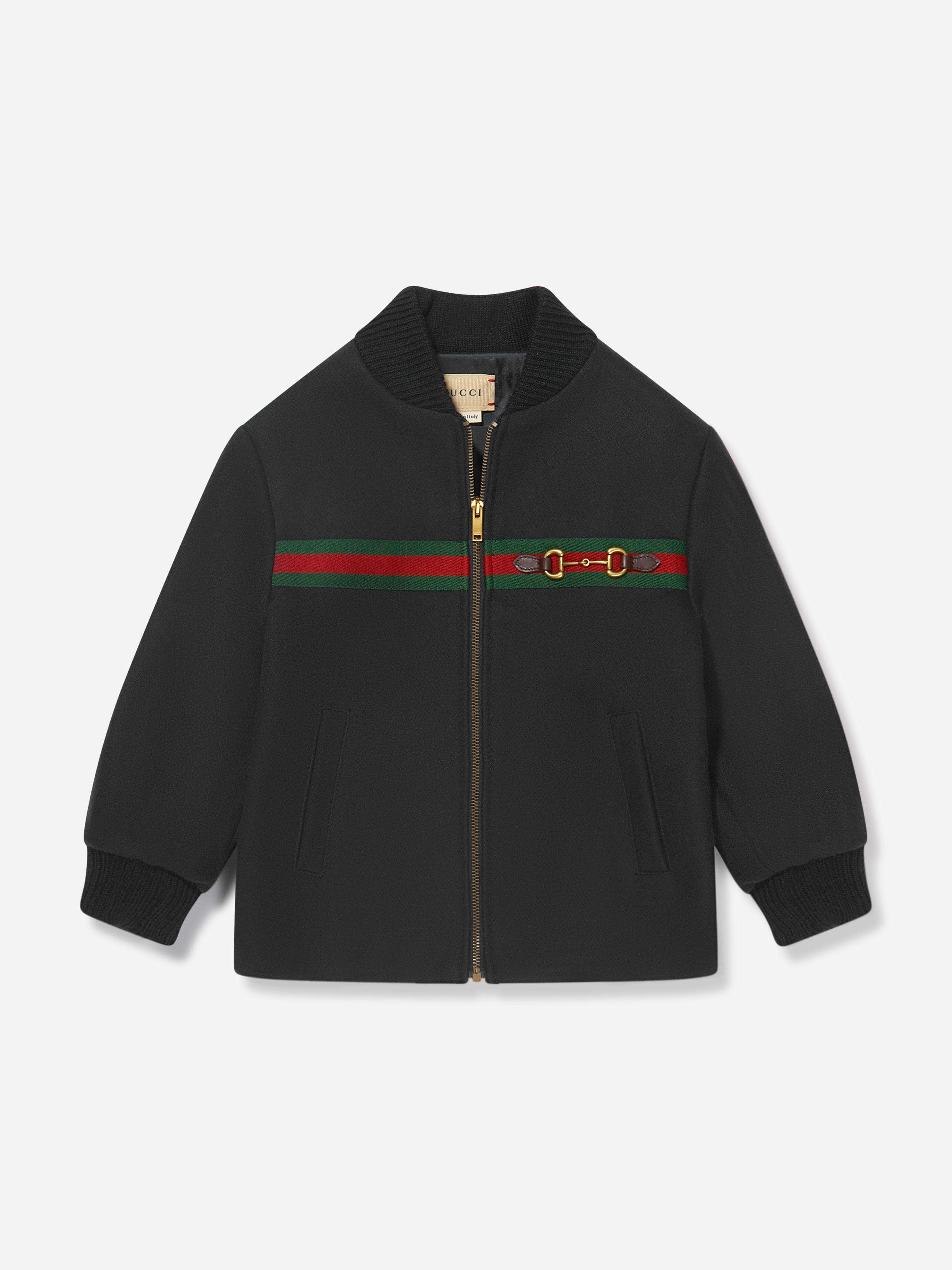 Gucci Baby Boys Web Stripe And Horsebit Bomber Jacket