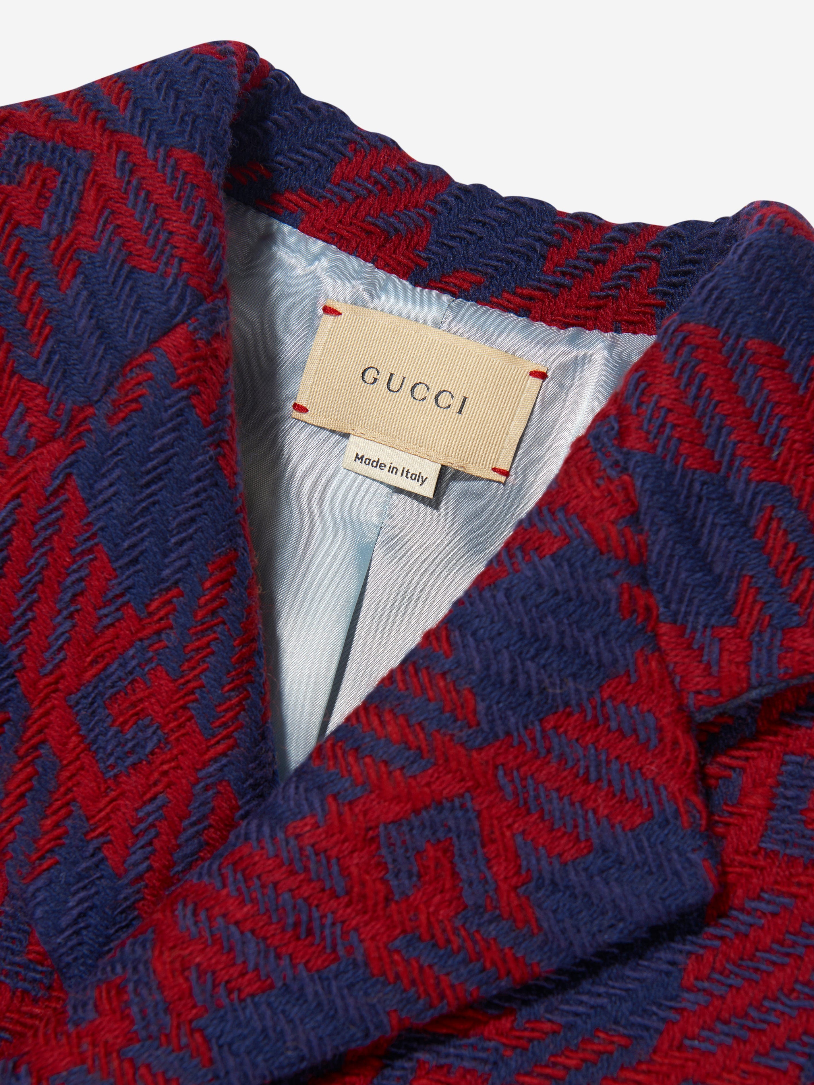 Gucci Boys Cashmere G Logo Coat