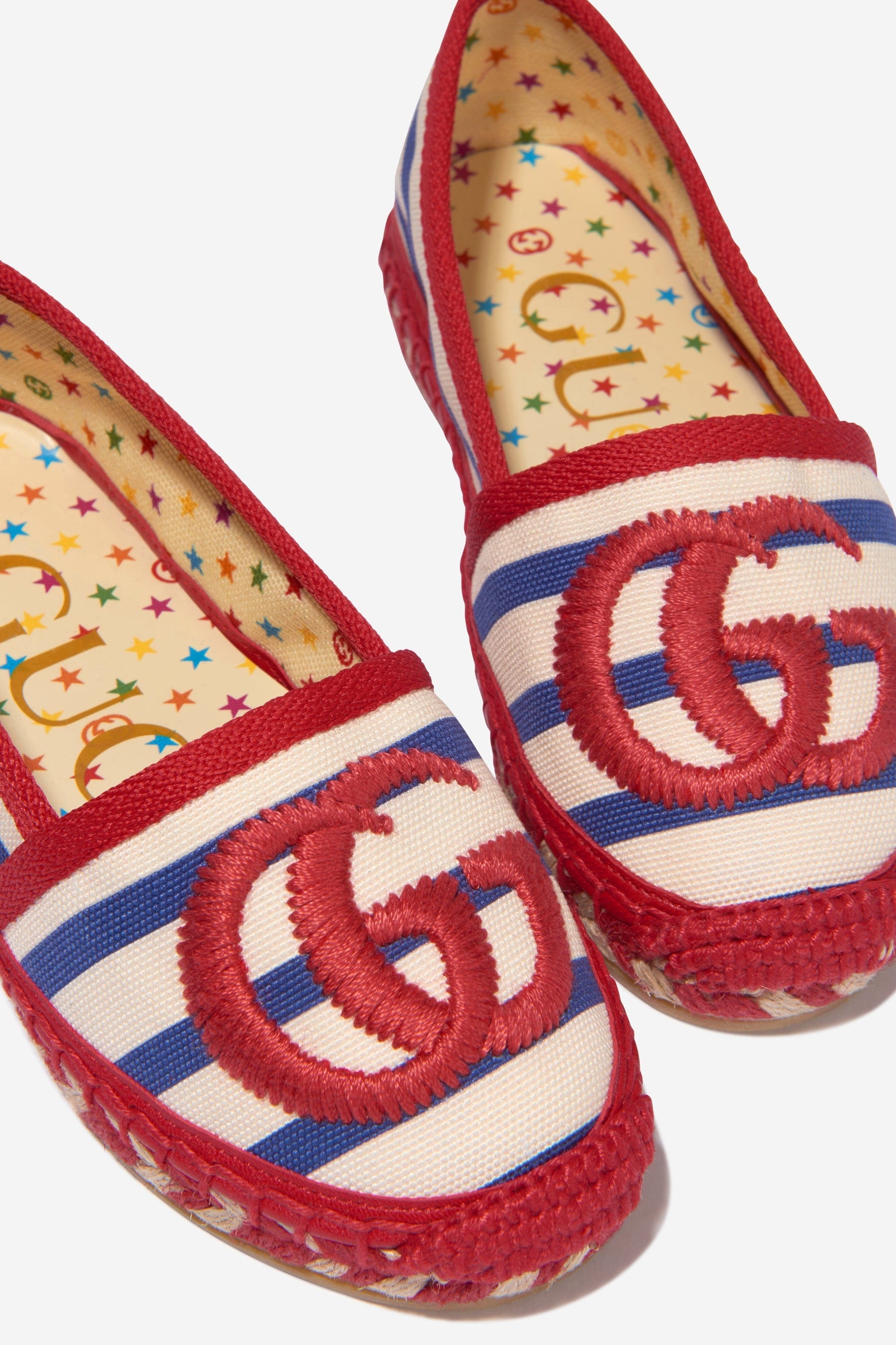 Gucci Girls Striped GG Espadrilles