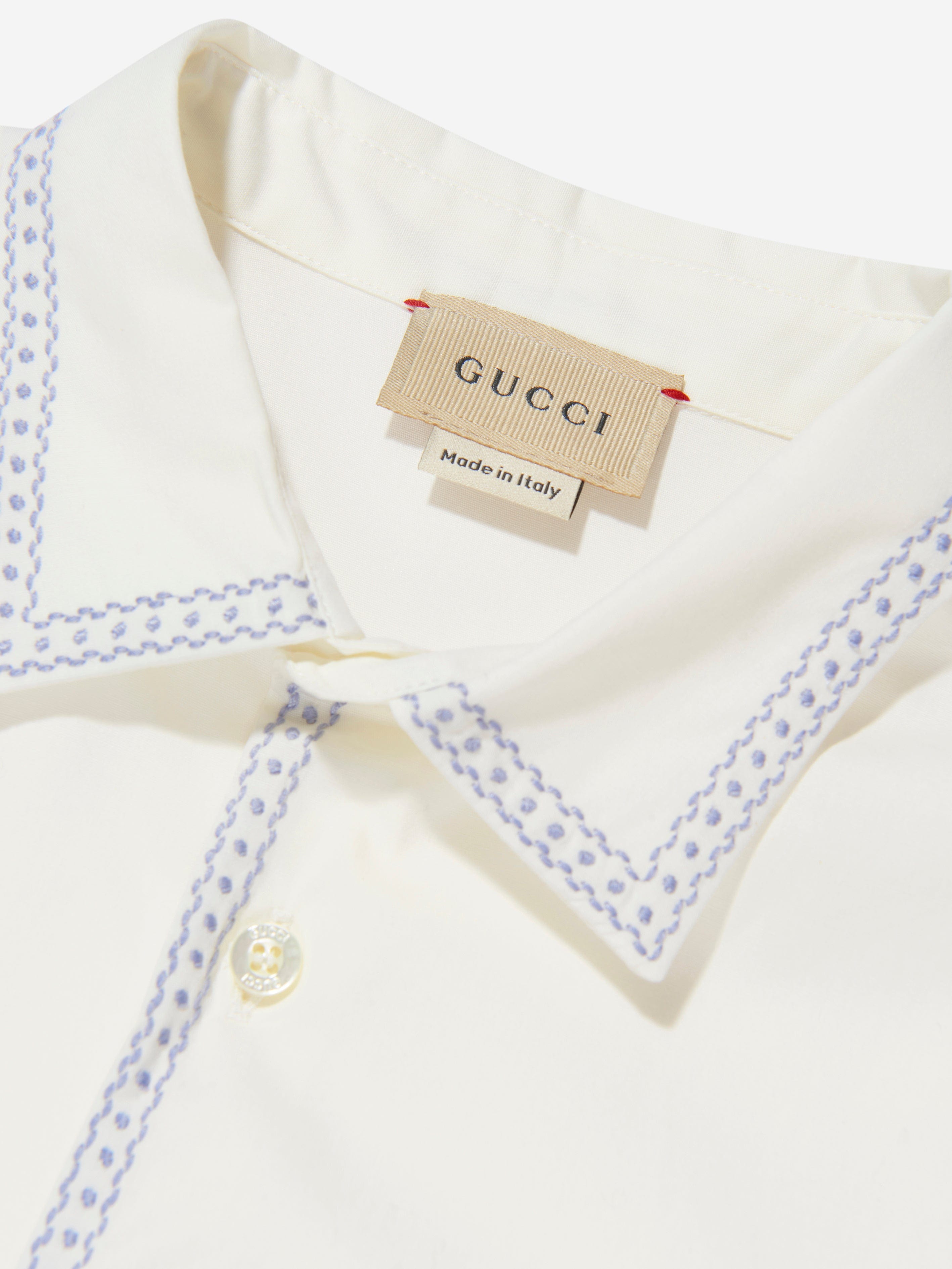 Gucci Boys Embroidered Long Sleeve Shirt