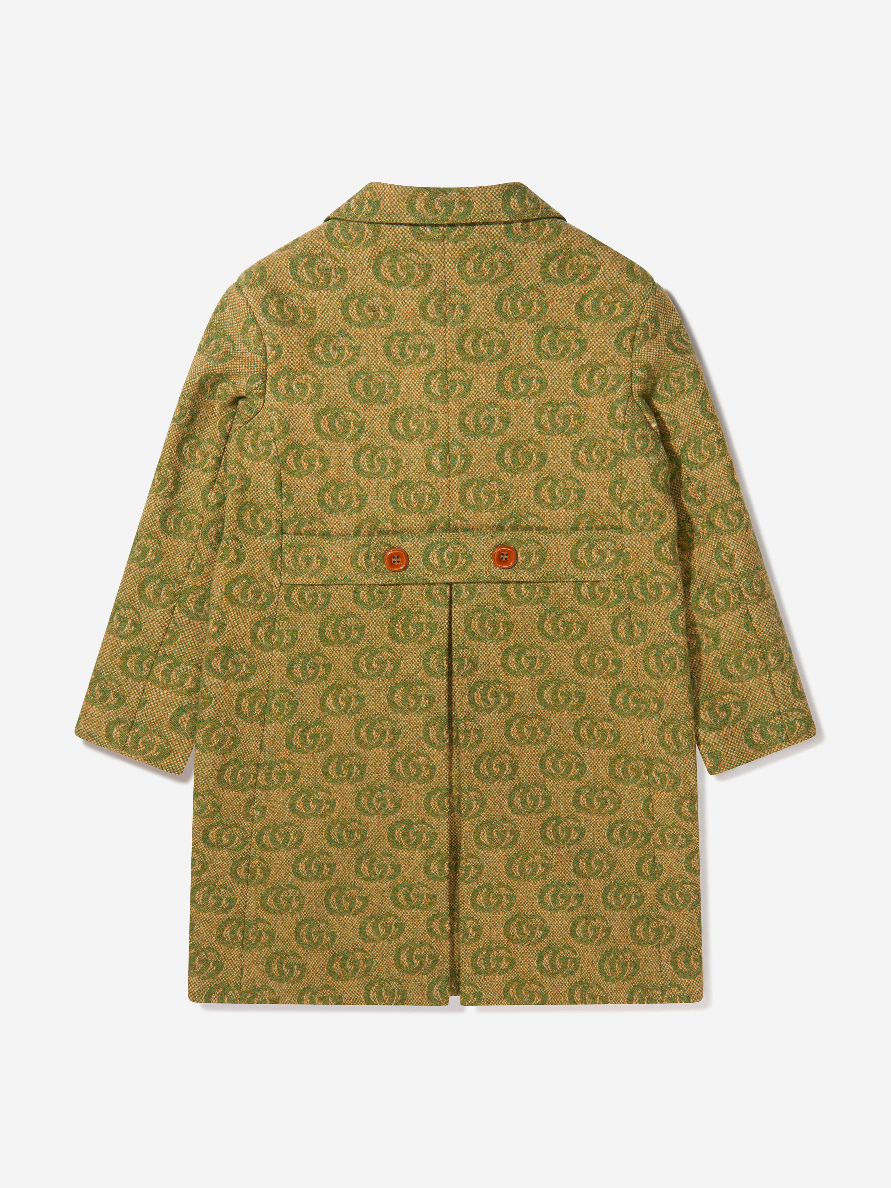 Gucci Boys Wool Blend Double GG Coat