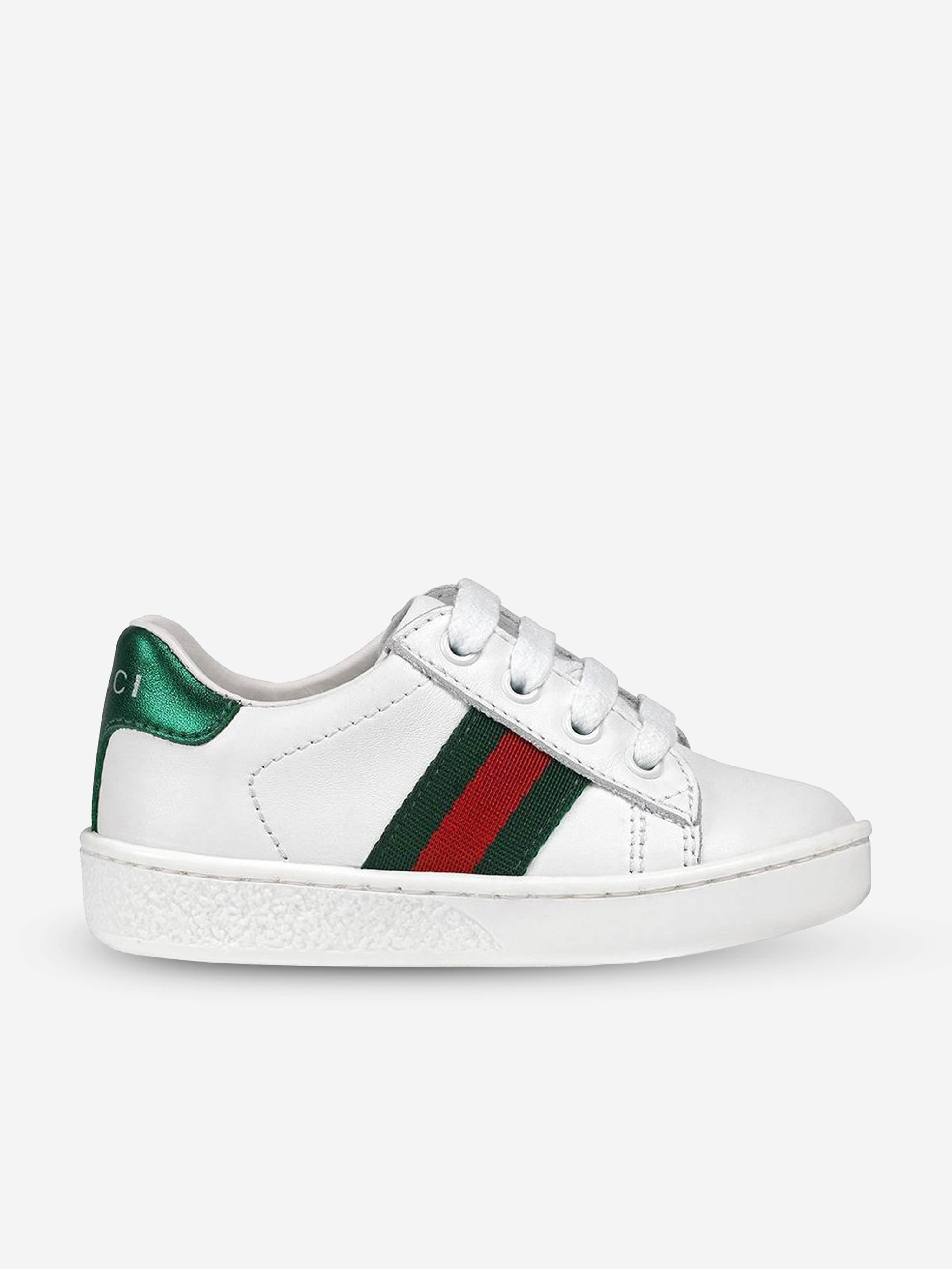 Gucci Kids Leather Ace Trainers