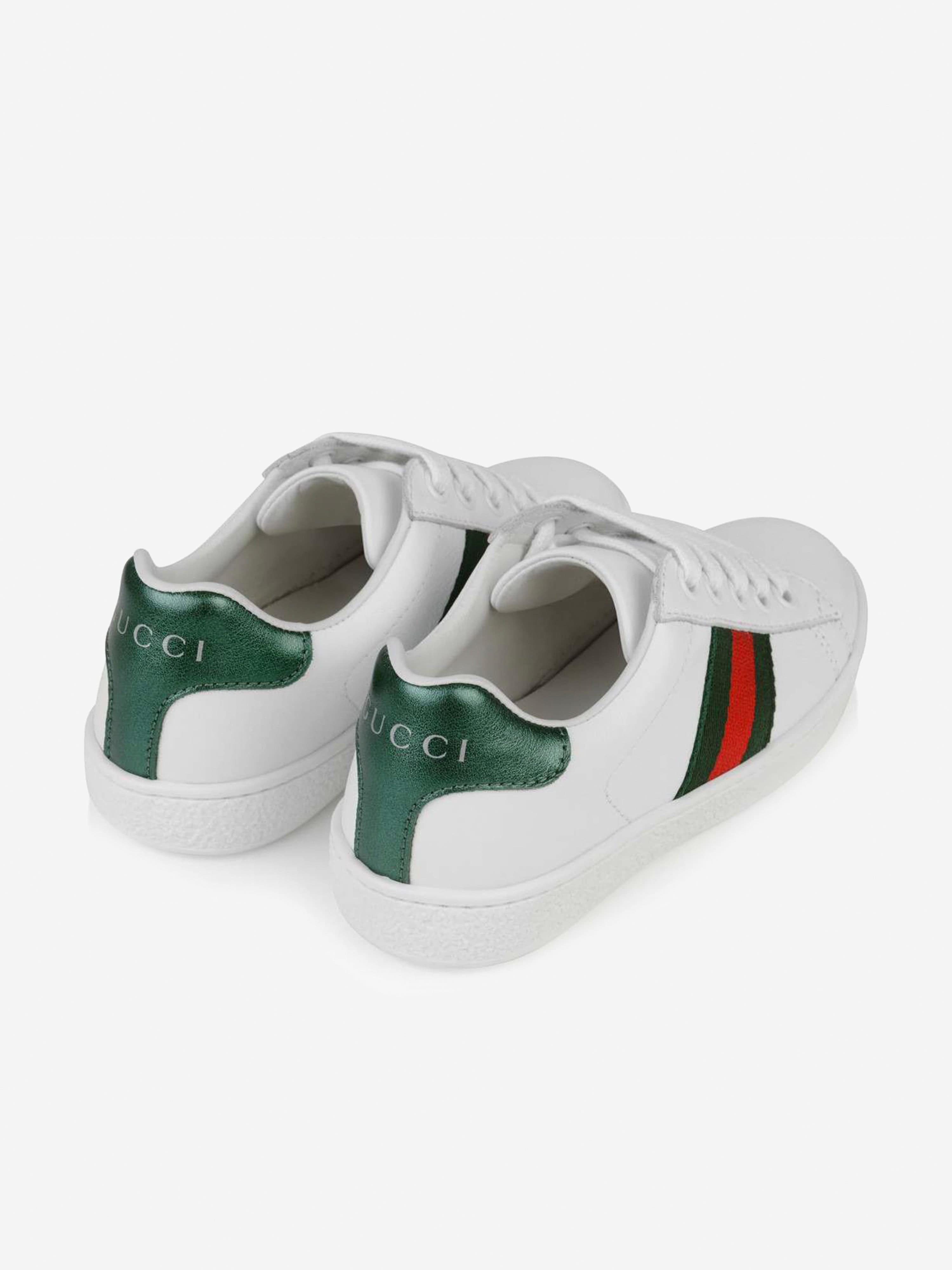 Gucci Kids Leather Ace Trainers