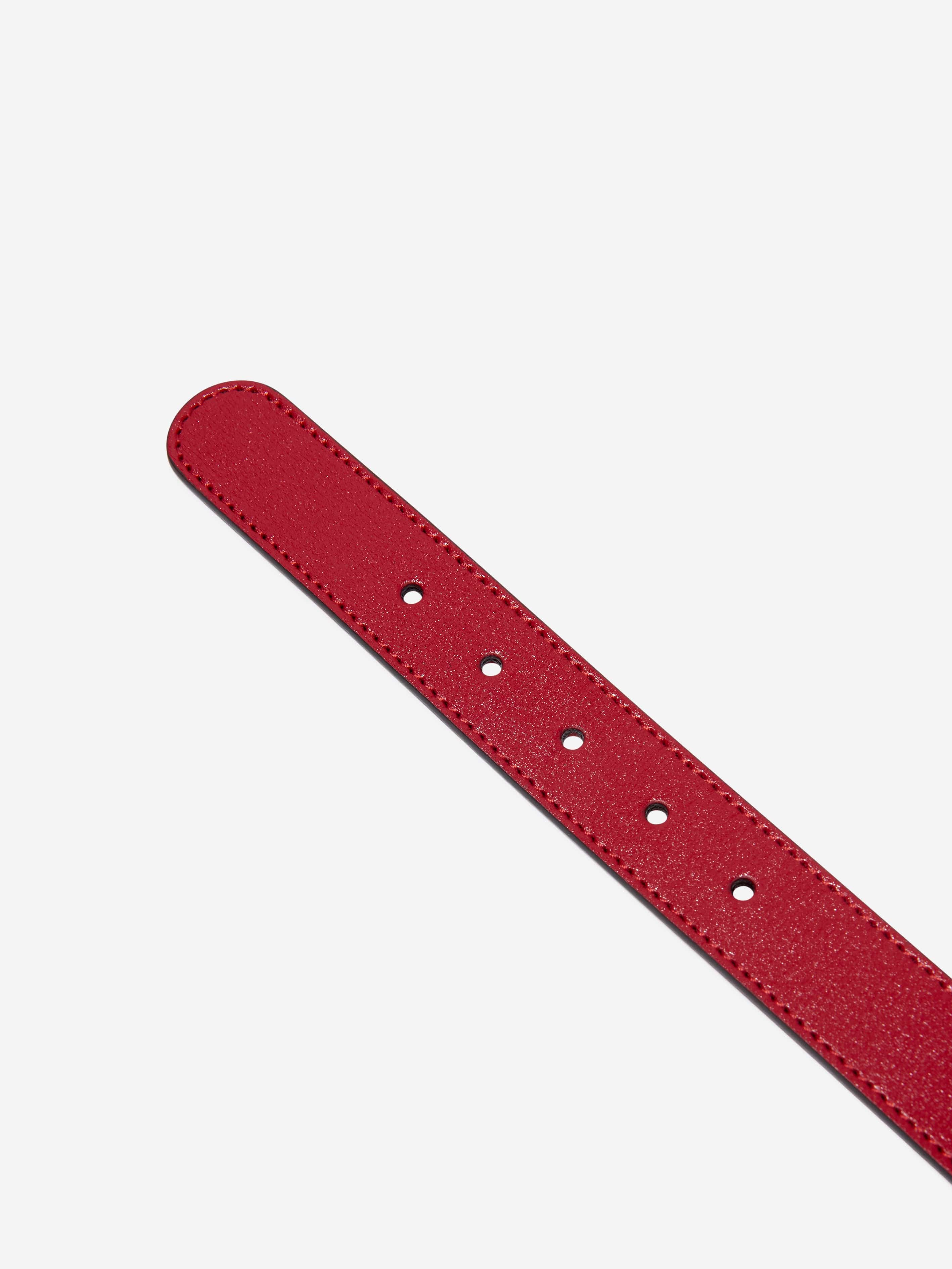 Gucci Kids Leather GG Belt in Red