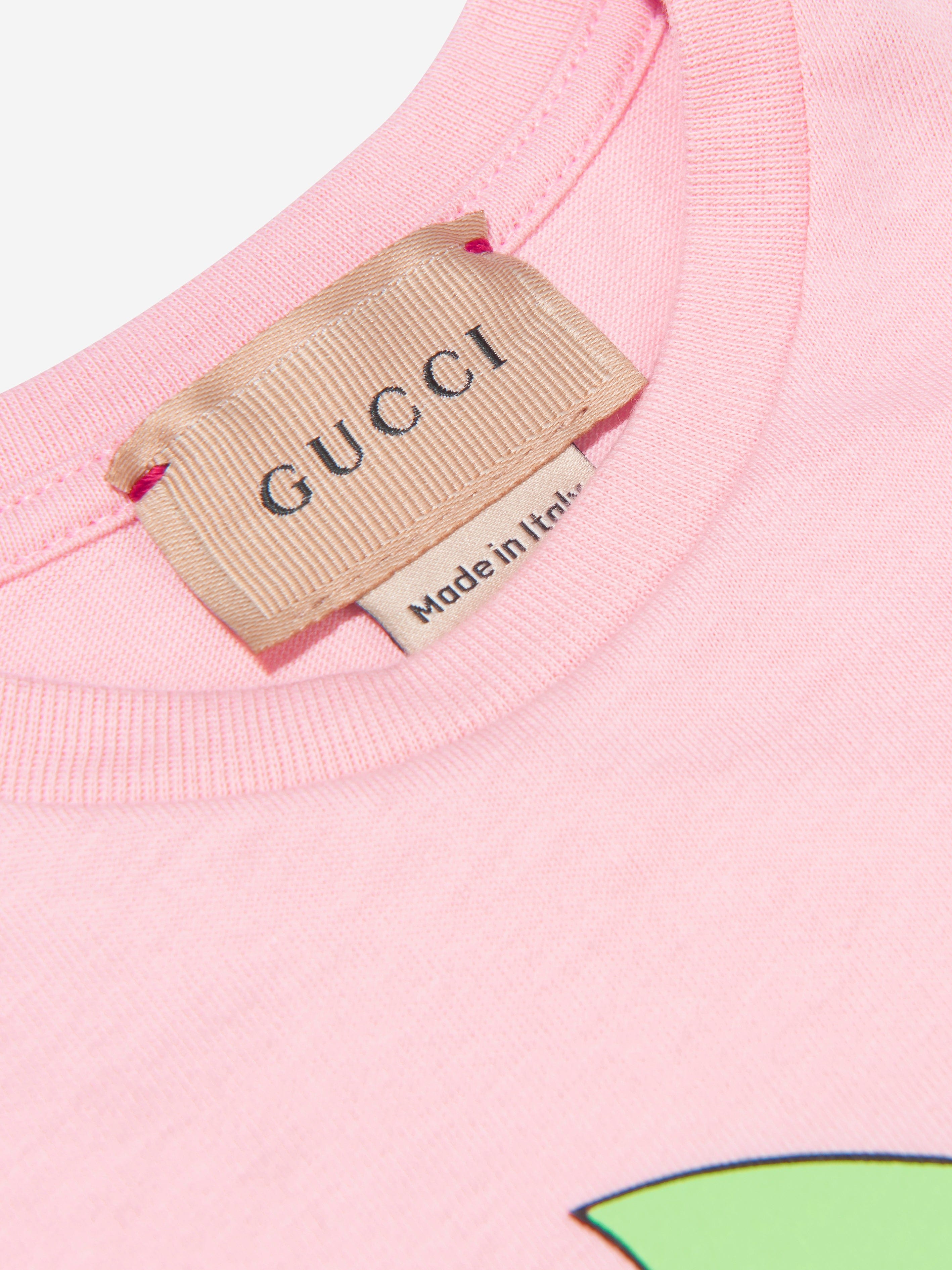 Gucci Baby Girls Apple T-Shirt in Pink