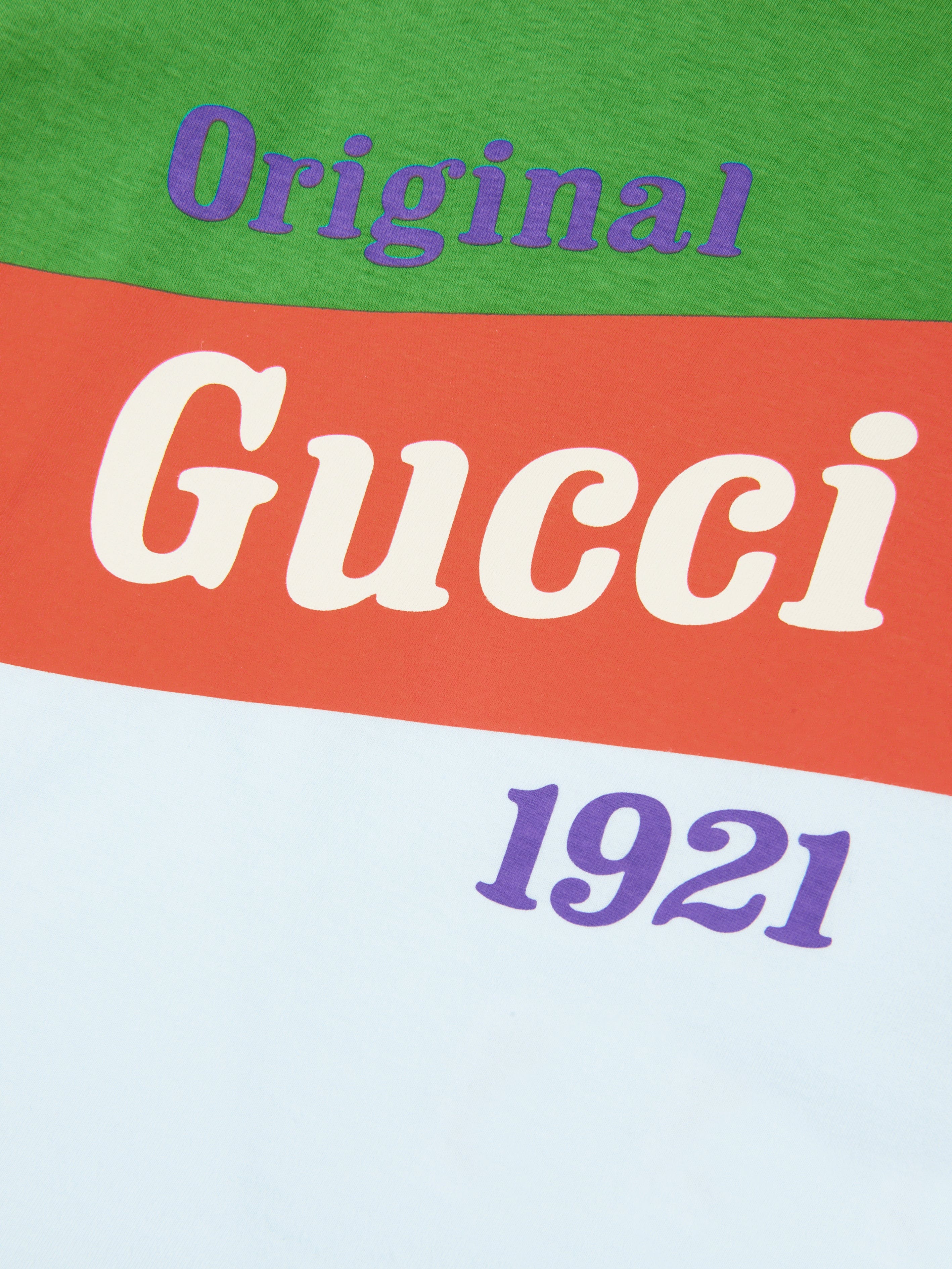 Gucci Kids Logo Print T-Shirt in Green