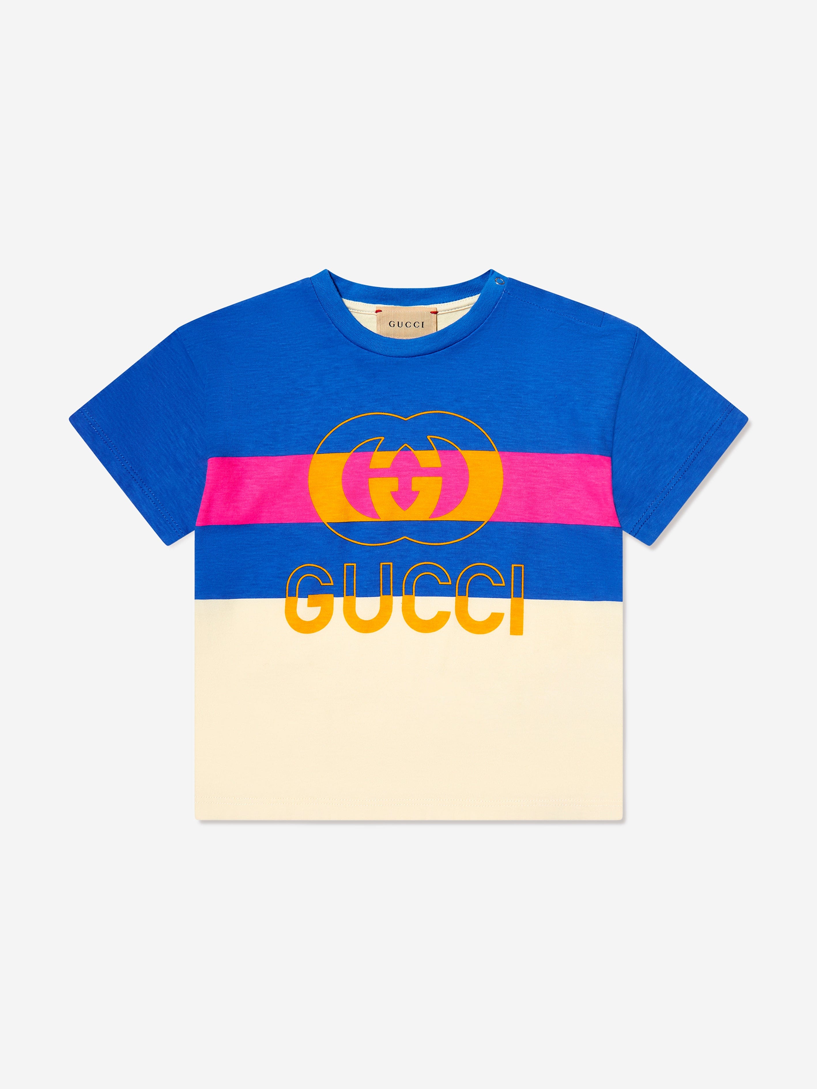 Gucci Baby Girls Logo T-Shirt in Blue