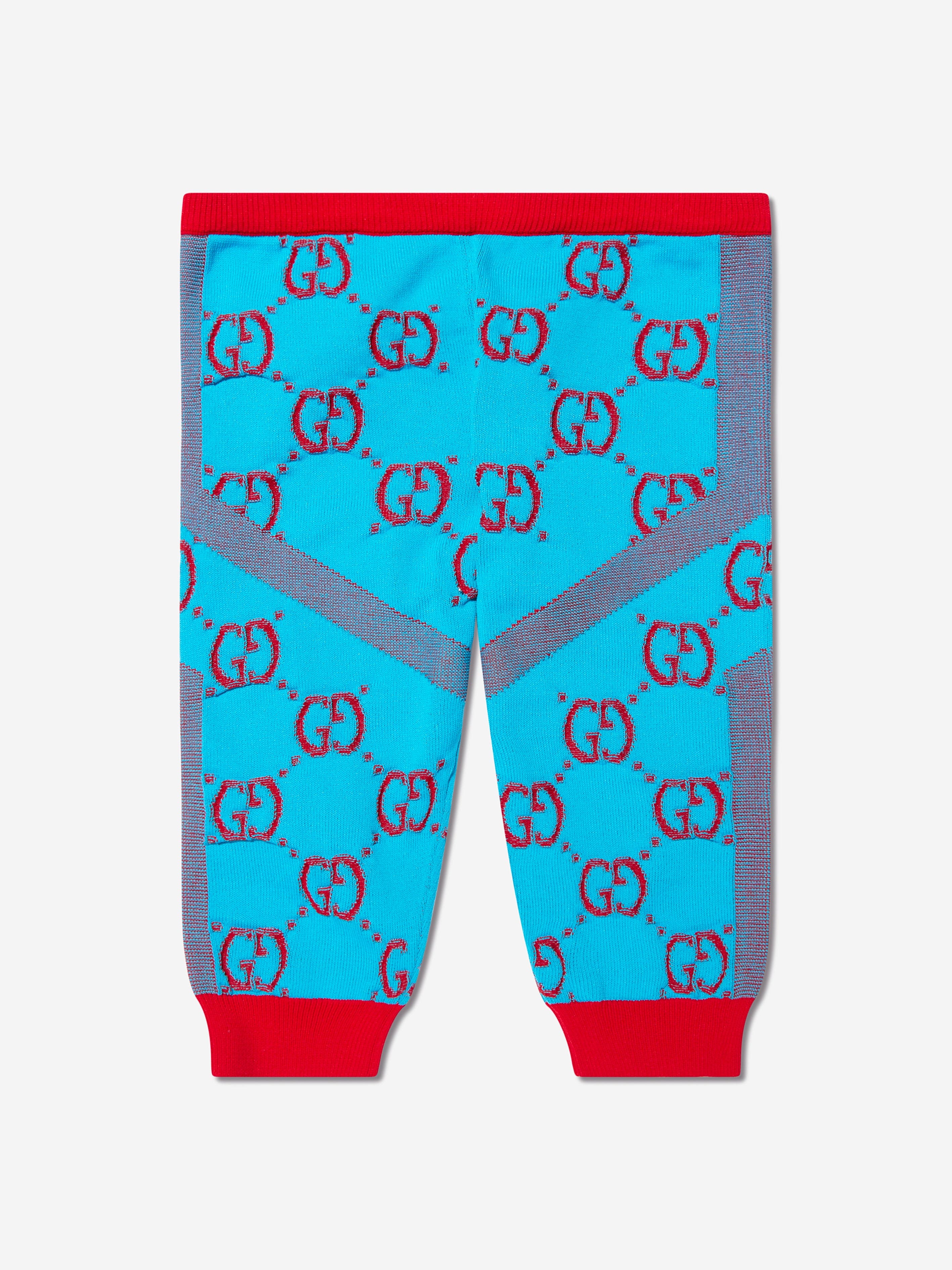 Gucci Baby Girls GG Logo Leggings in Blue