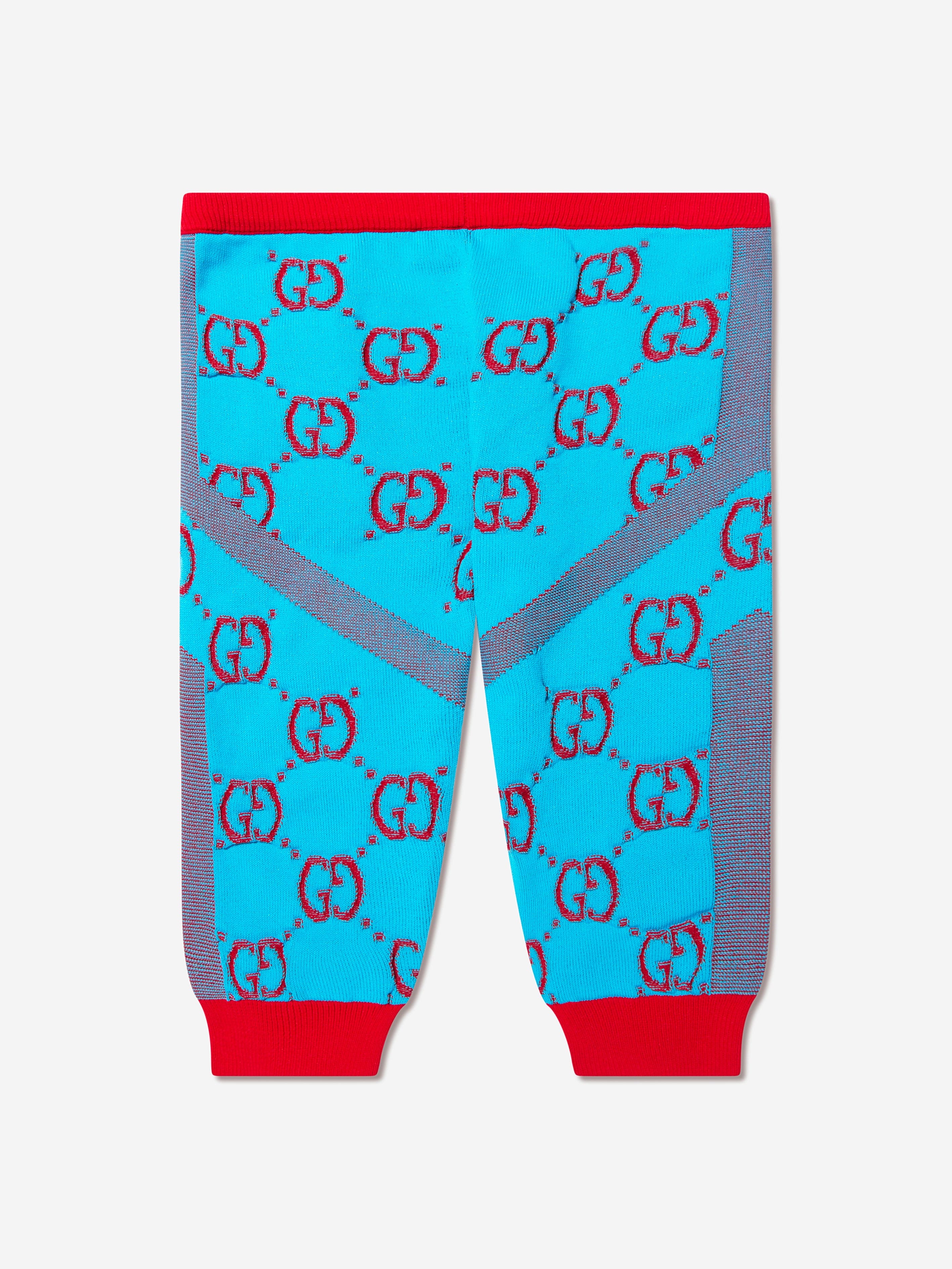 Gucci Baby Girls GG Logo Leggings in Blue