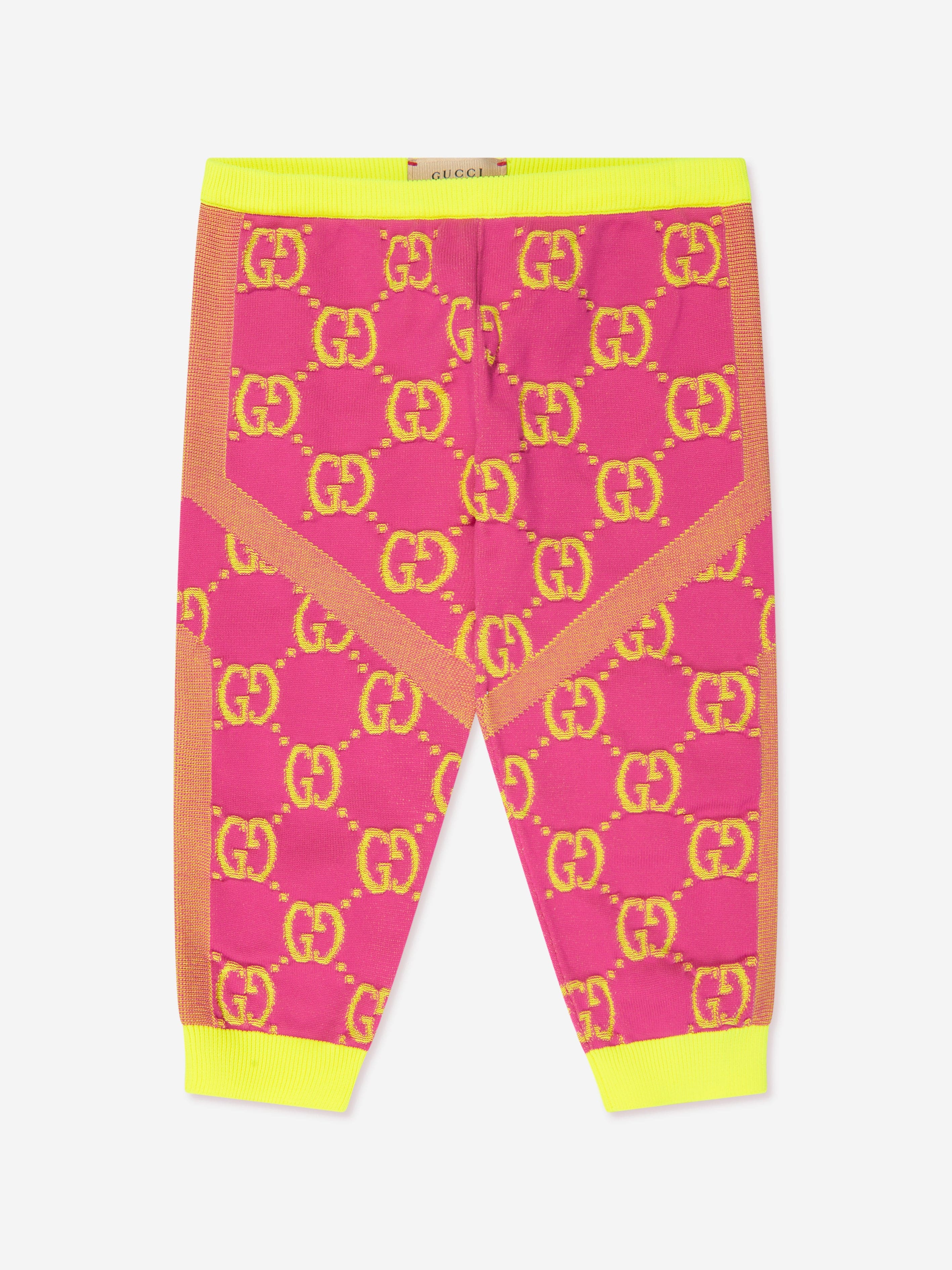 Gucci Baby Girls GG Leggings in Pink