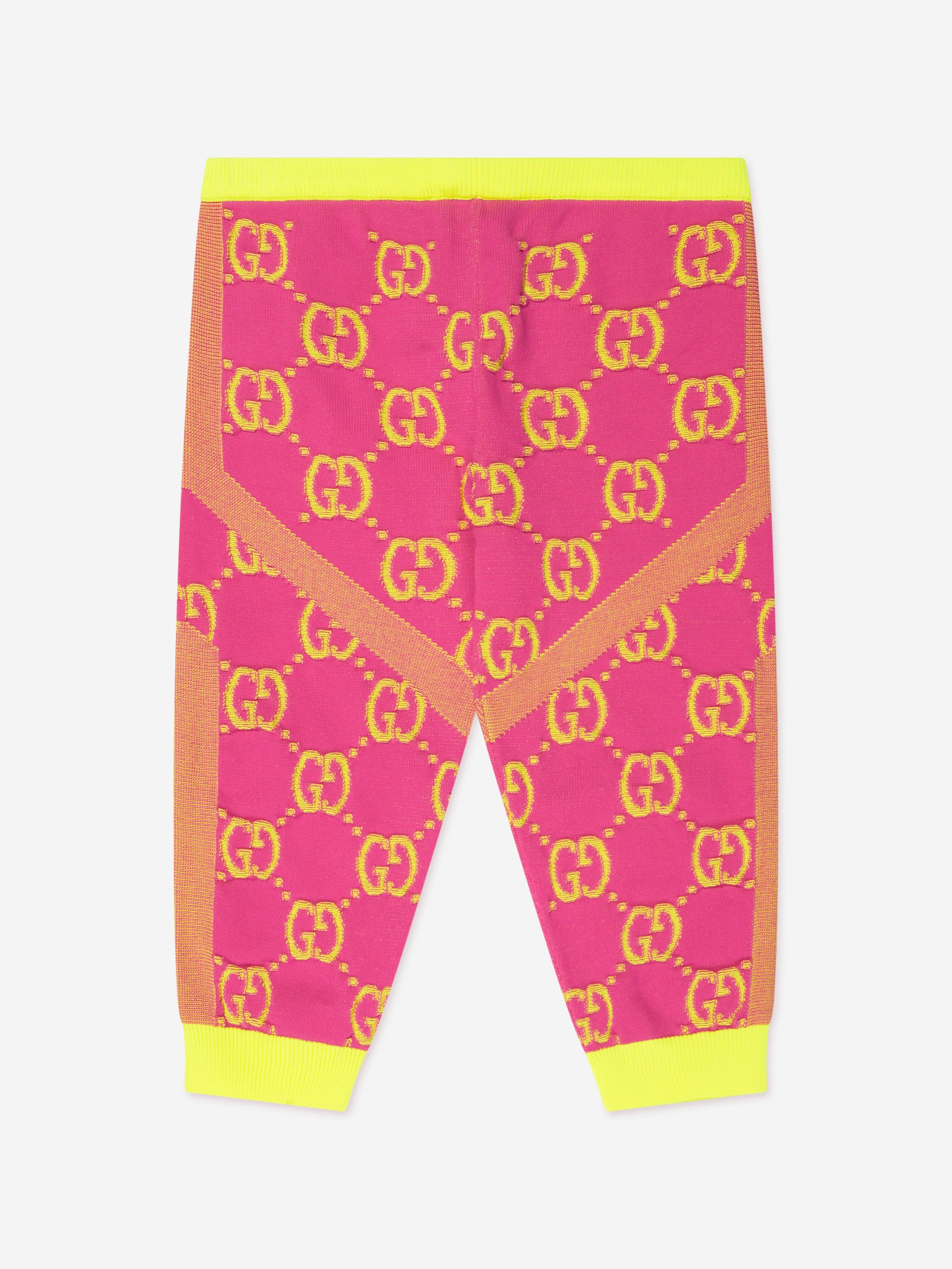 Gucci Baby Girls GG Leggings in Pink