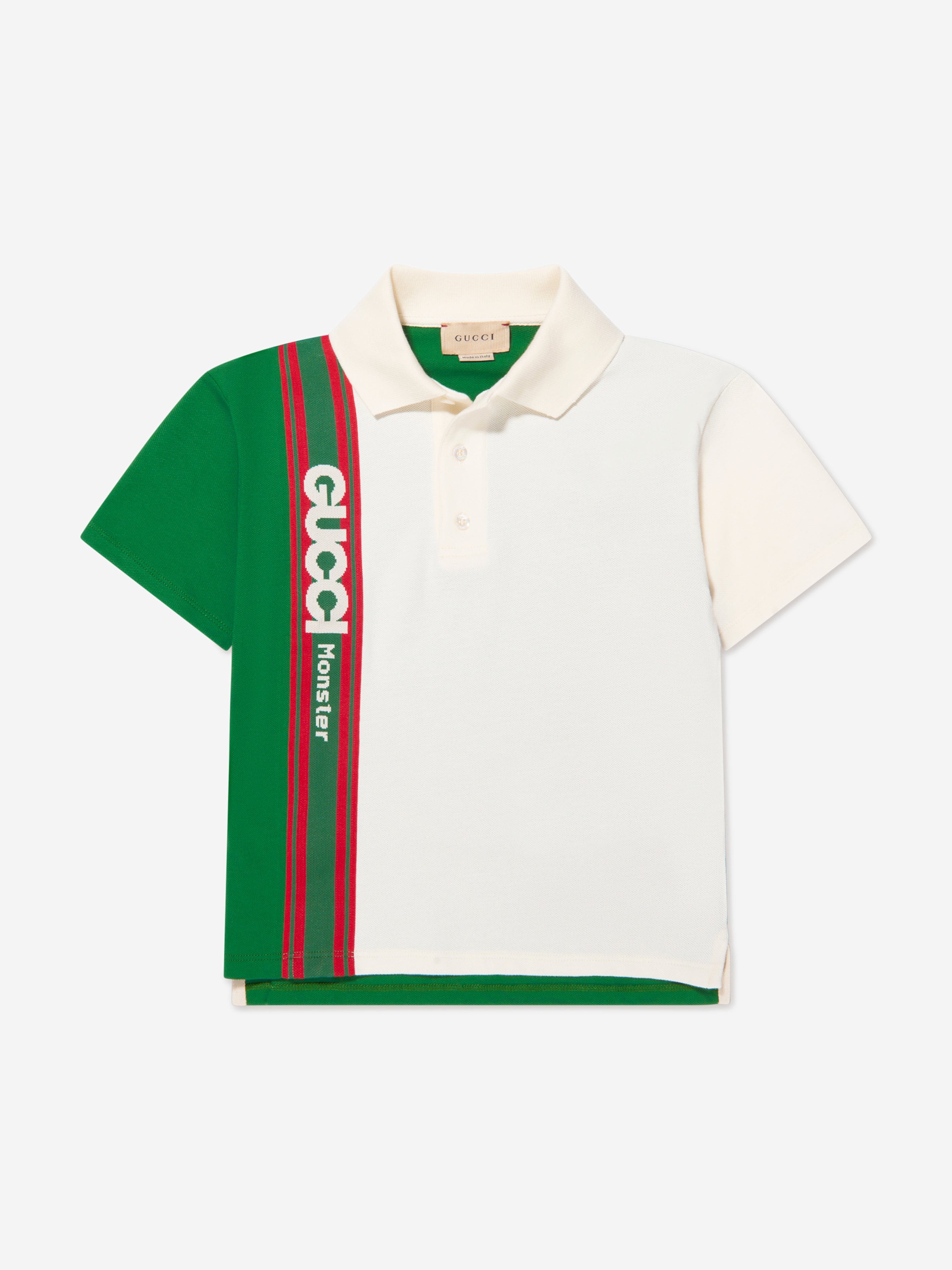 Gucci Boys Logo Polo Shirt in White