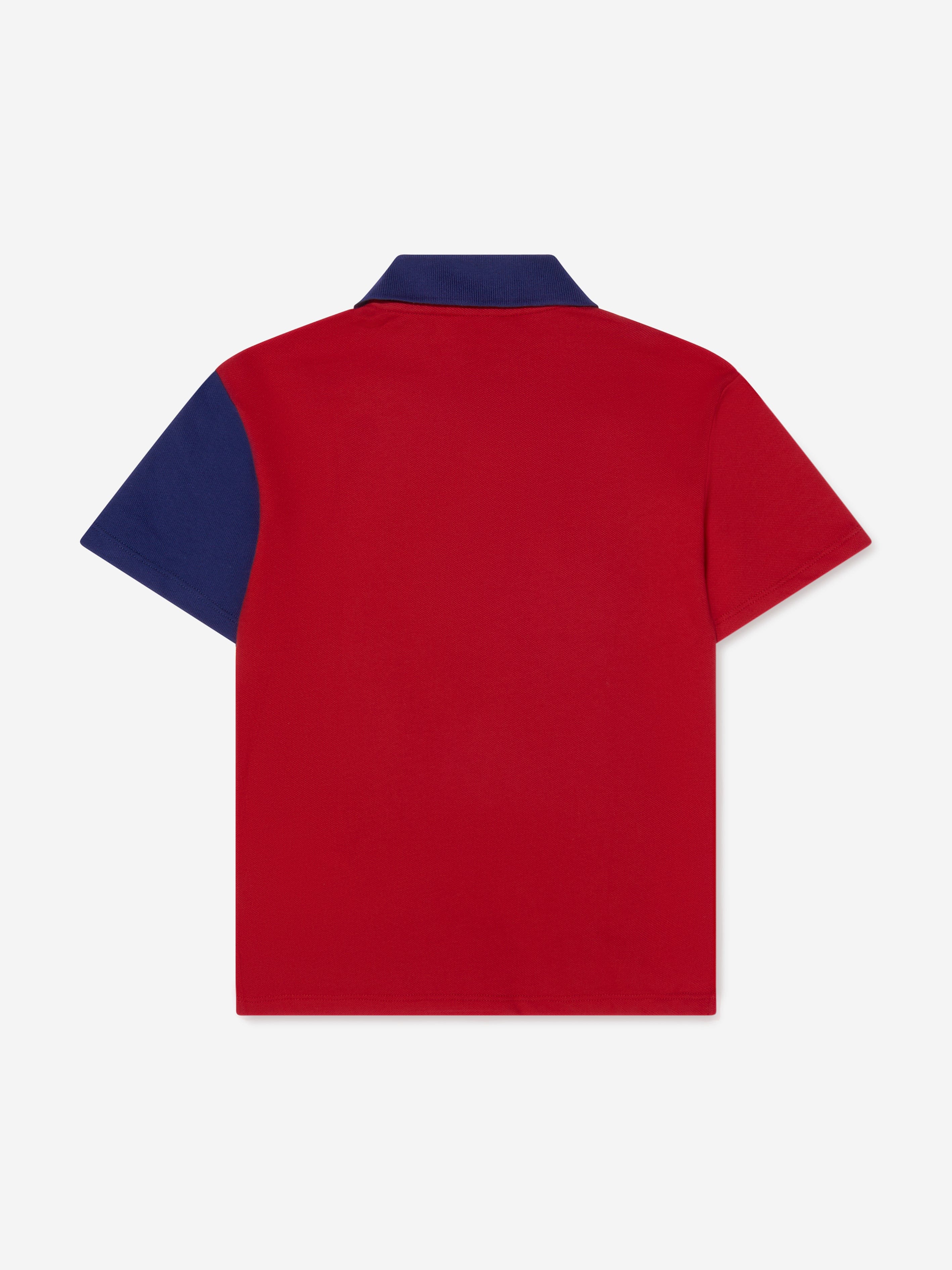 Gucci Boys Logo Polo Shirt in Navy