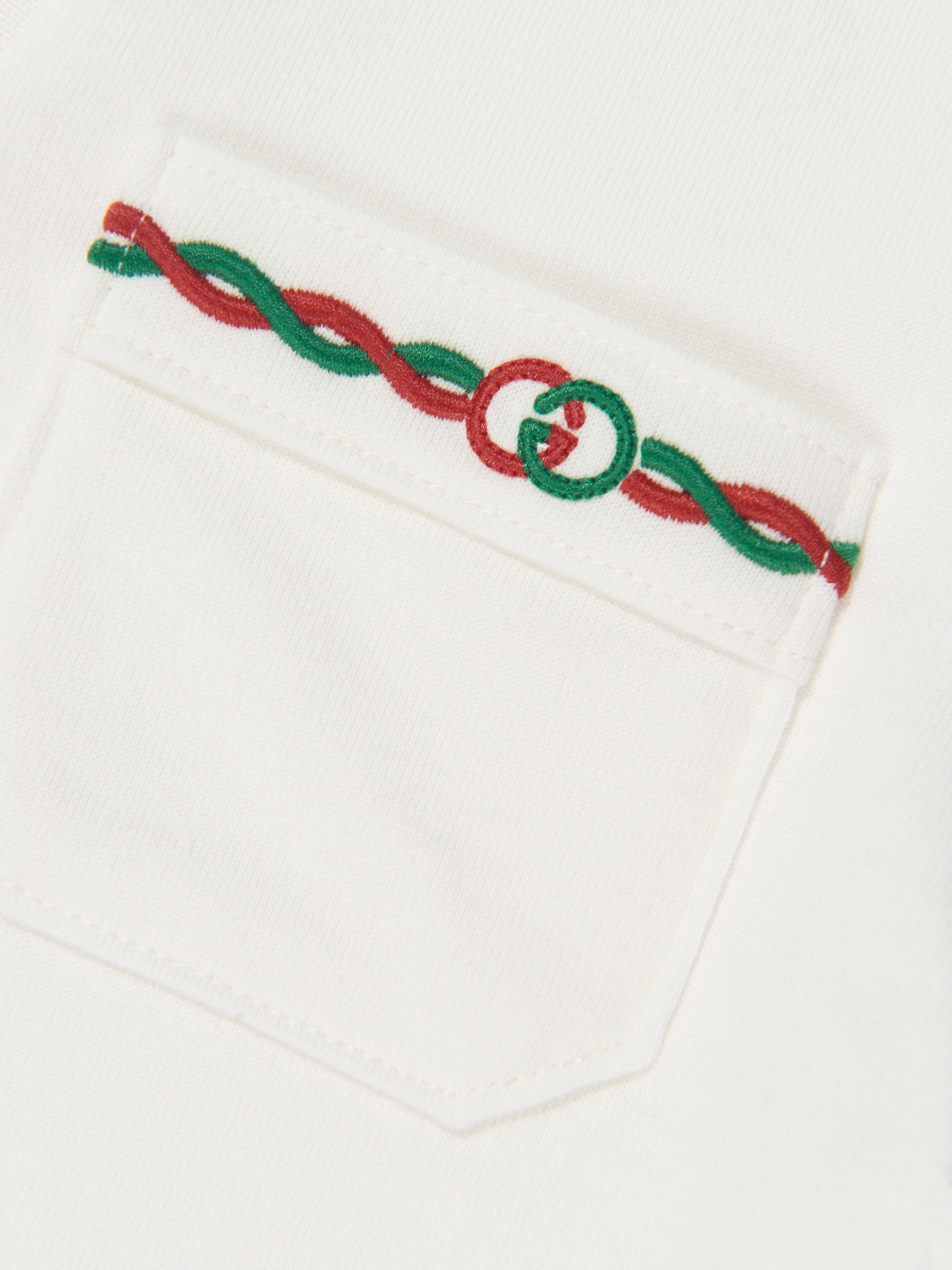 Gucci Boys Pocket Polo Shirt in White